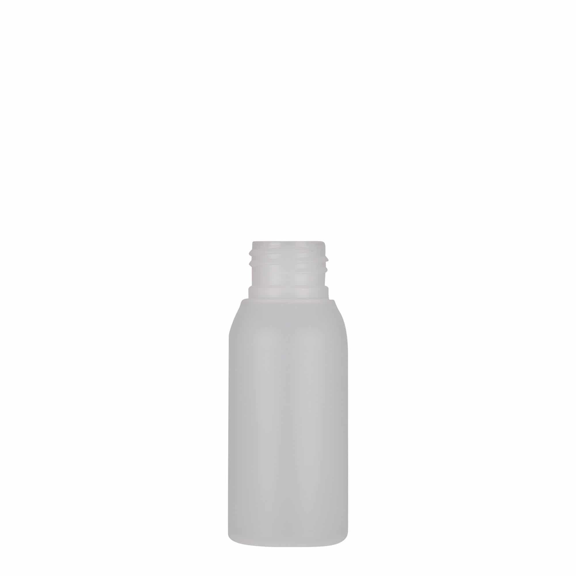 Bouteille en plastique 50 ml 'Tuffy', PEHD, nature, col : GPI 24/410