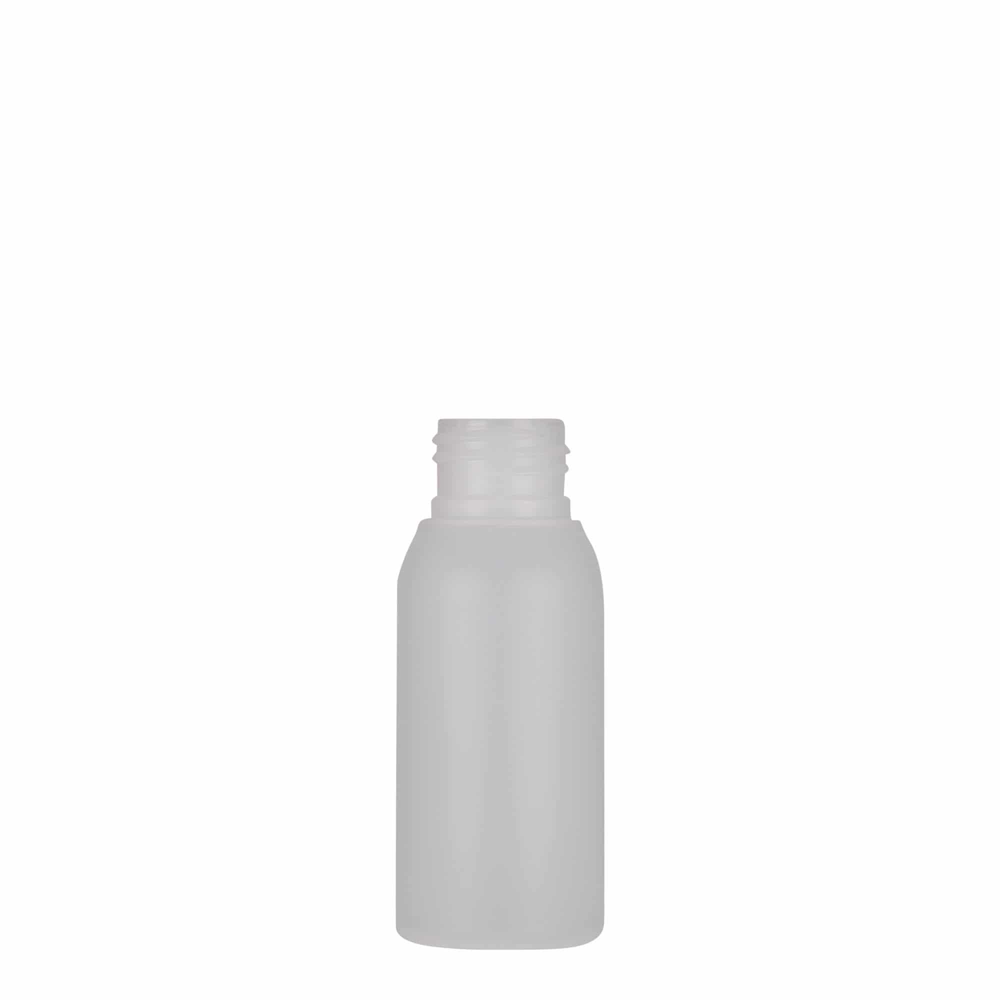Flacon en plastique 50 ml 'Tuffy', PEHD, naturel, ouverture : 24/410 Flacon en plastique 50 ml 'Tuffy', PEHD, naturel, ouverture : 24/410