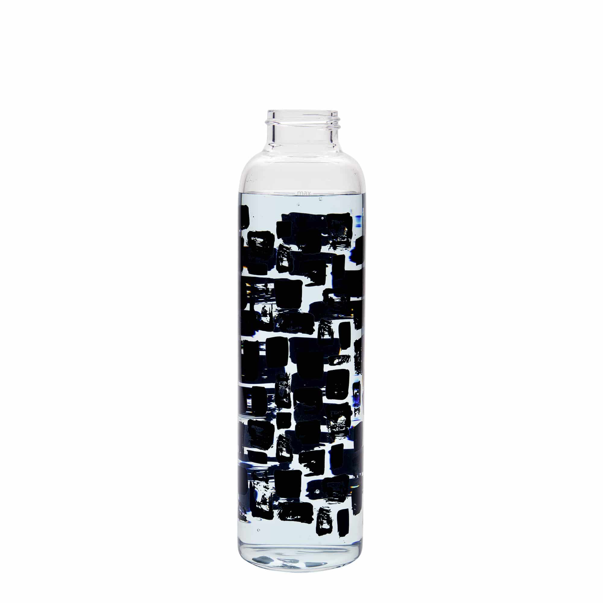 Bouteille d'eau 500 ml 'Perseus - Rectangles noirs', ouverture : bouchon à vis