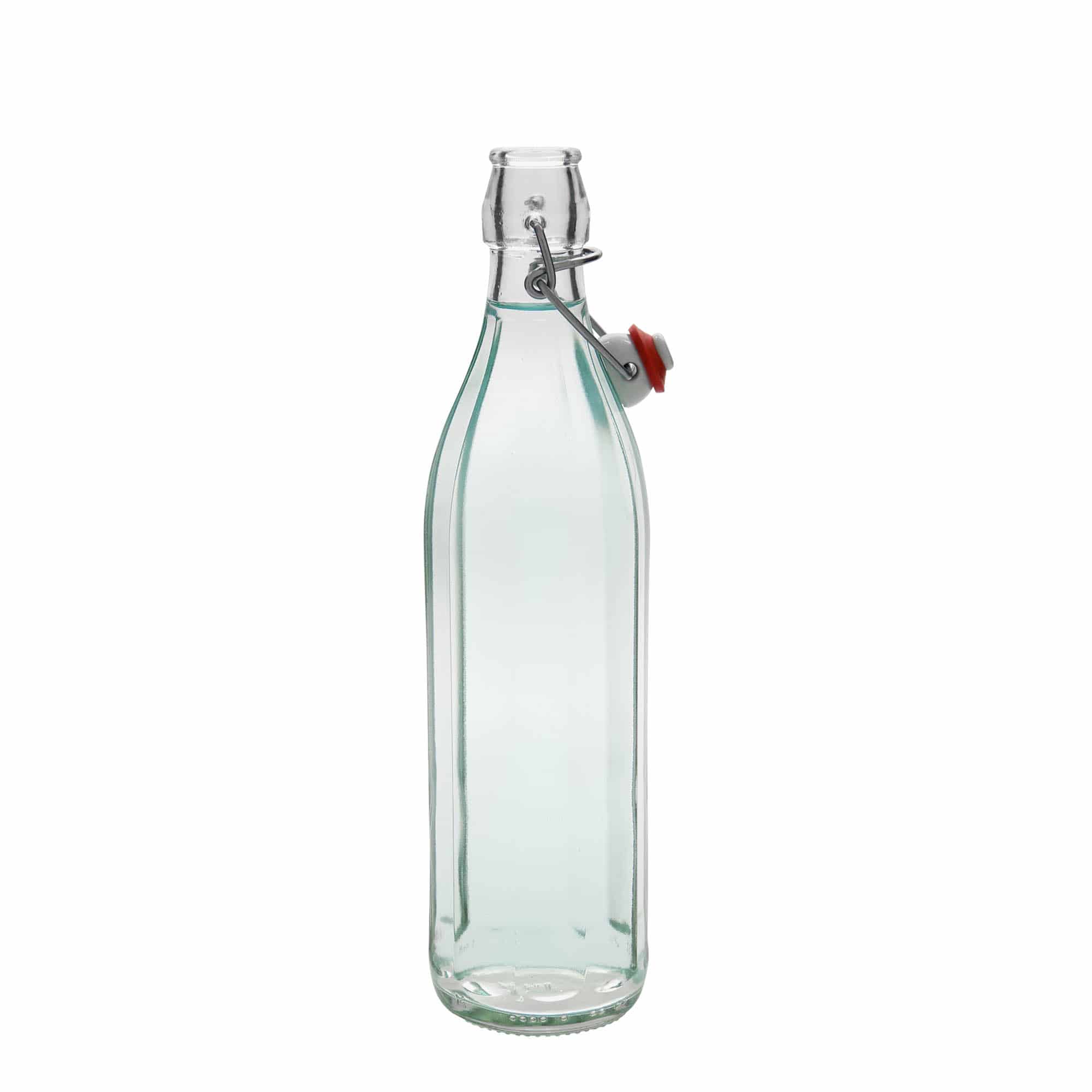 Bouteille en verre 750 ml « Bravo », décagonale, ouverture : fermeture à bascule
