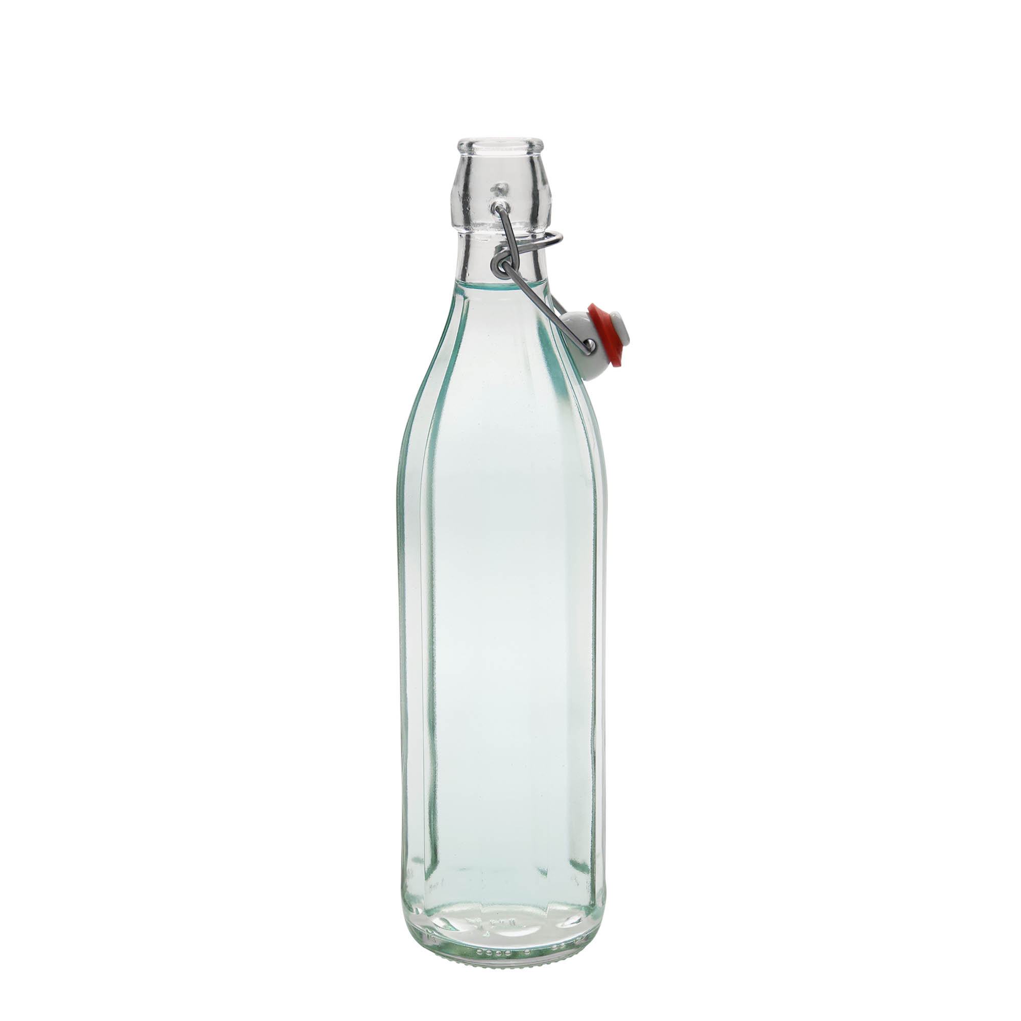Bouteille en verre 750 ml « Bravo », décagonale, ouverture : fermeture à bascule