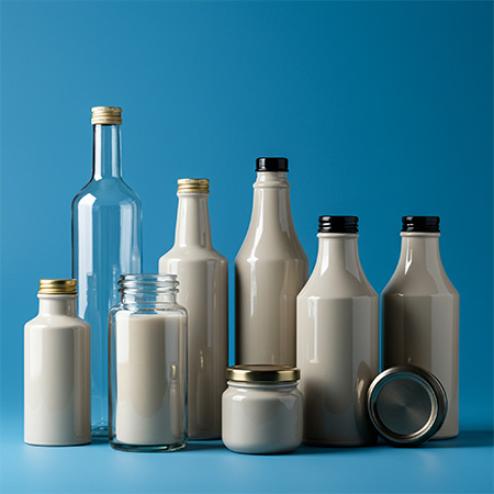 Épiceries Image d'ambiance : bouteilles et verres remplis