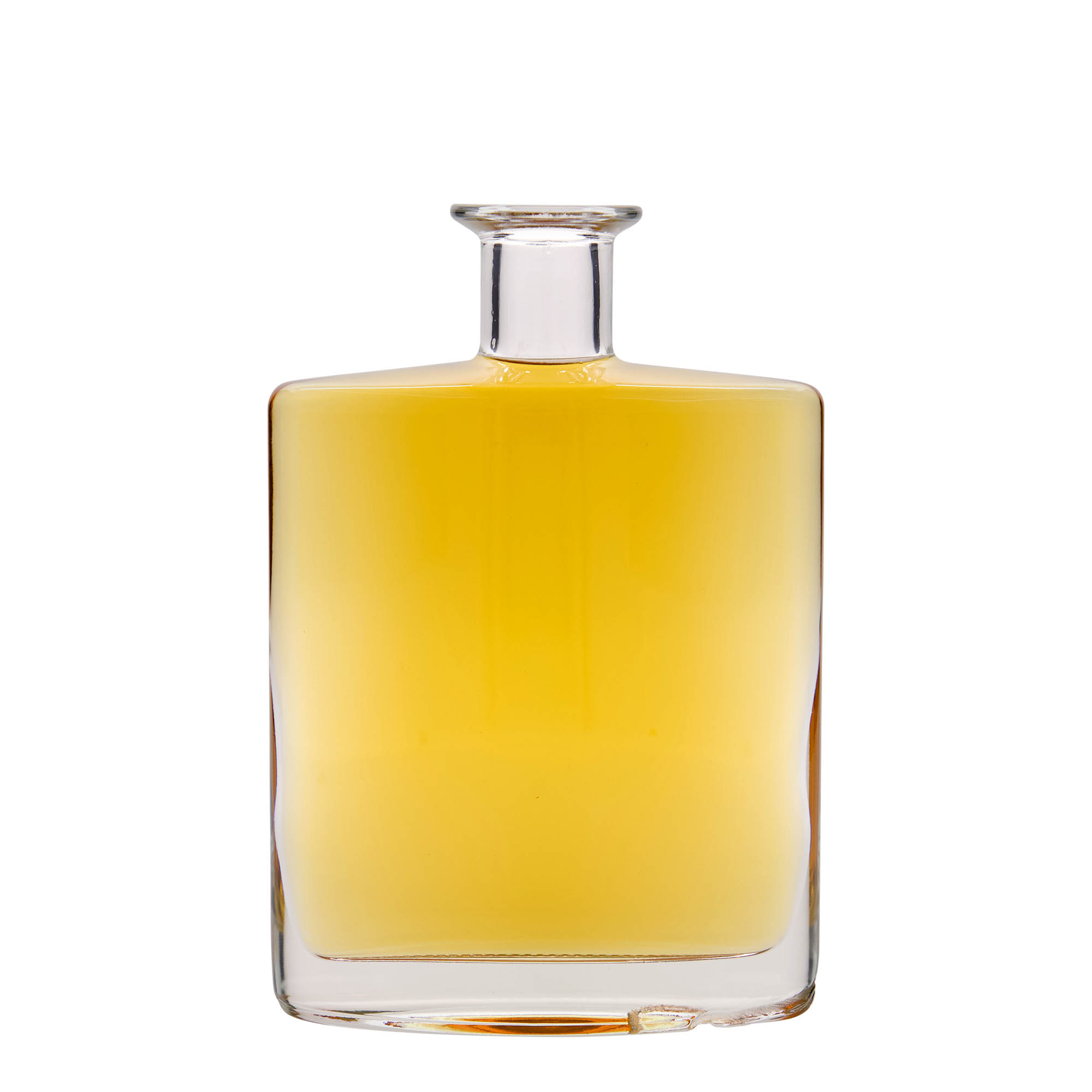 Bouteille en verre 700 ml 'Zorbas', ovale, ouverture : bouchon en liège Bouteille en verre 700 ml 'Zorbas', ovale, ouverture : bouchon en liège