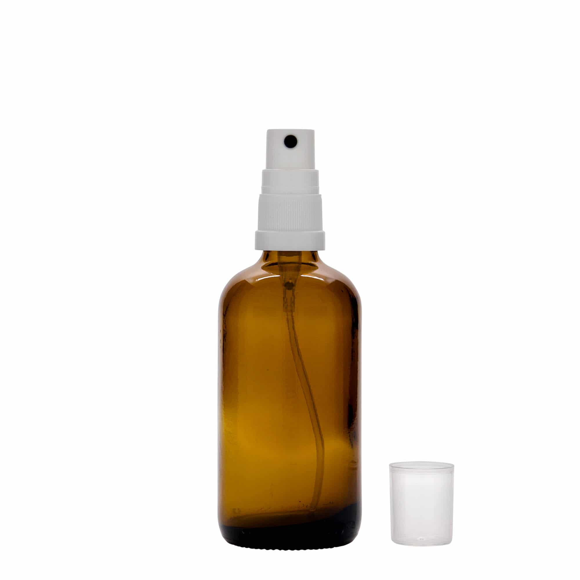 Flacon vaporisateur médical 100 ml, verre, brun, bouchage: DIN 18