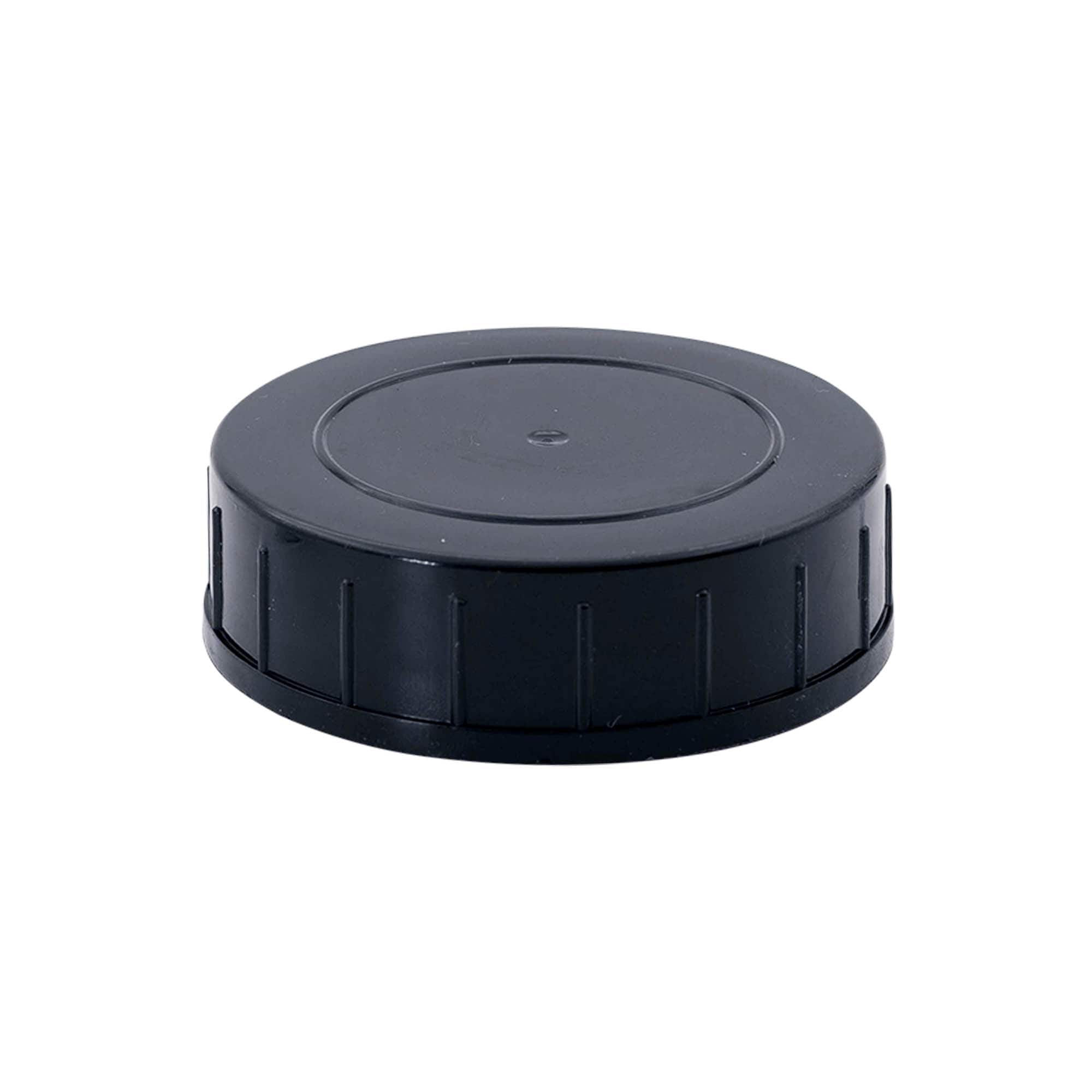 Bouchon à vis, plastique PP, noir, pour ouverture : DIN 55