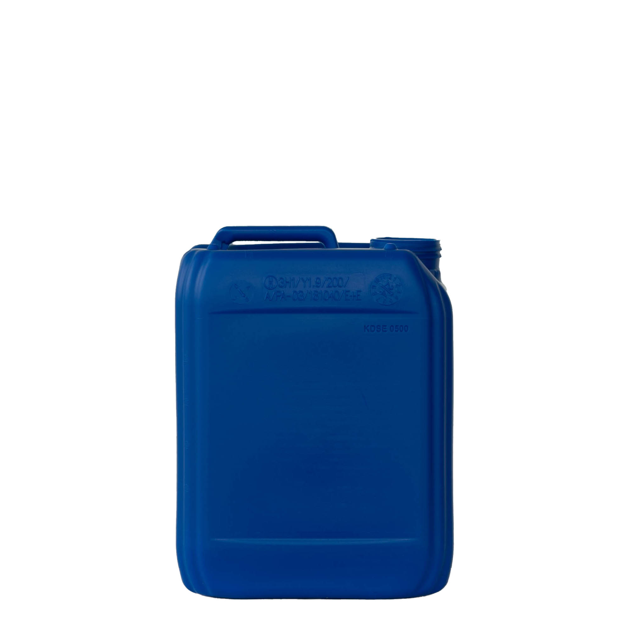 Bidon de 5 l, rectangulaire, plastique HDPE, bleu, ouverture : ND 55 Bidon de 5 l, rectangulaire, plastique HDPE, bleu, ouverture : ND 55