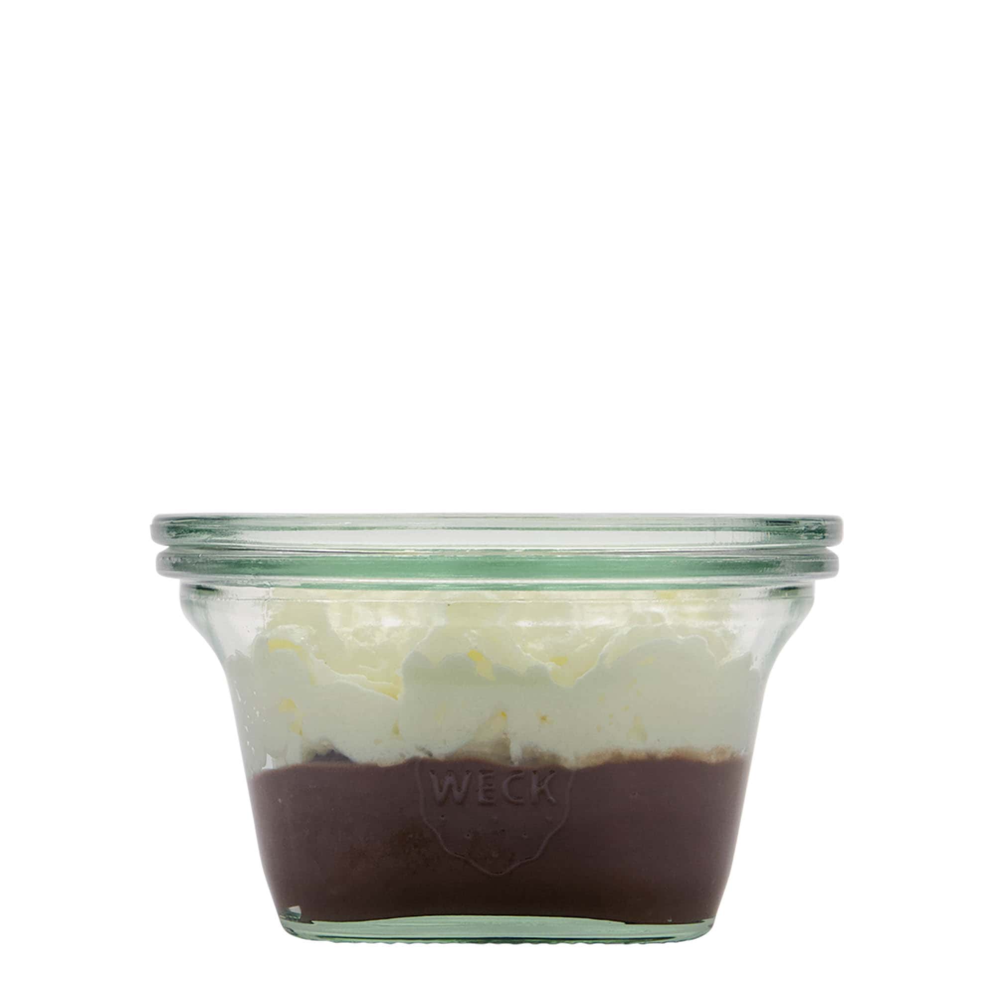 290 ml verre WECK Quadro, carré, ouverture : bord rond