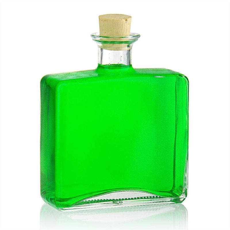 Bouteille en verre 500 ml « Julia », rectangulaire, ouverture : liège Bouteille en verre 500 ml « Julia », rectangulaire, ouverture : liège