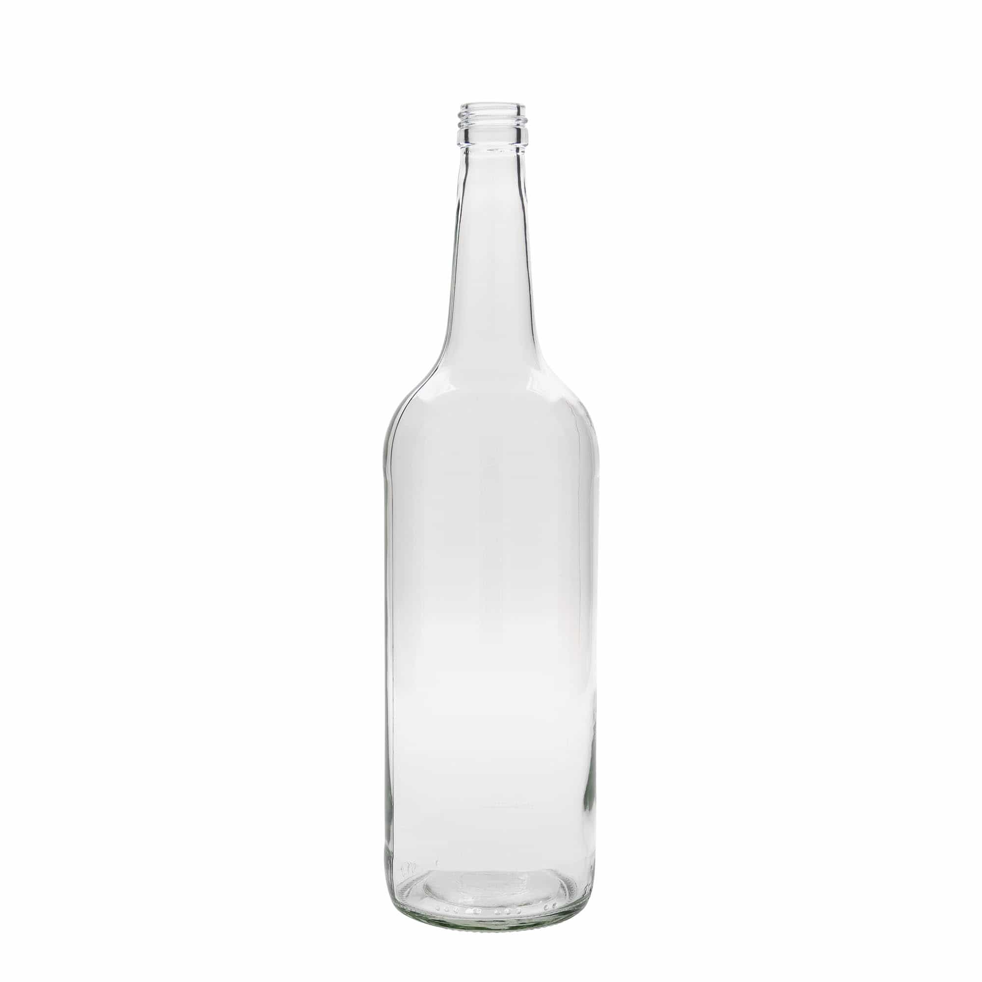 Bouteille en verre col droit 1 000 ml, bouchage: PP 28 Bouteille en verre col droit 1 000 ml, bouchage: PP 28