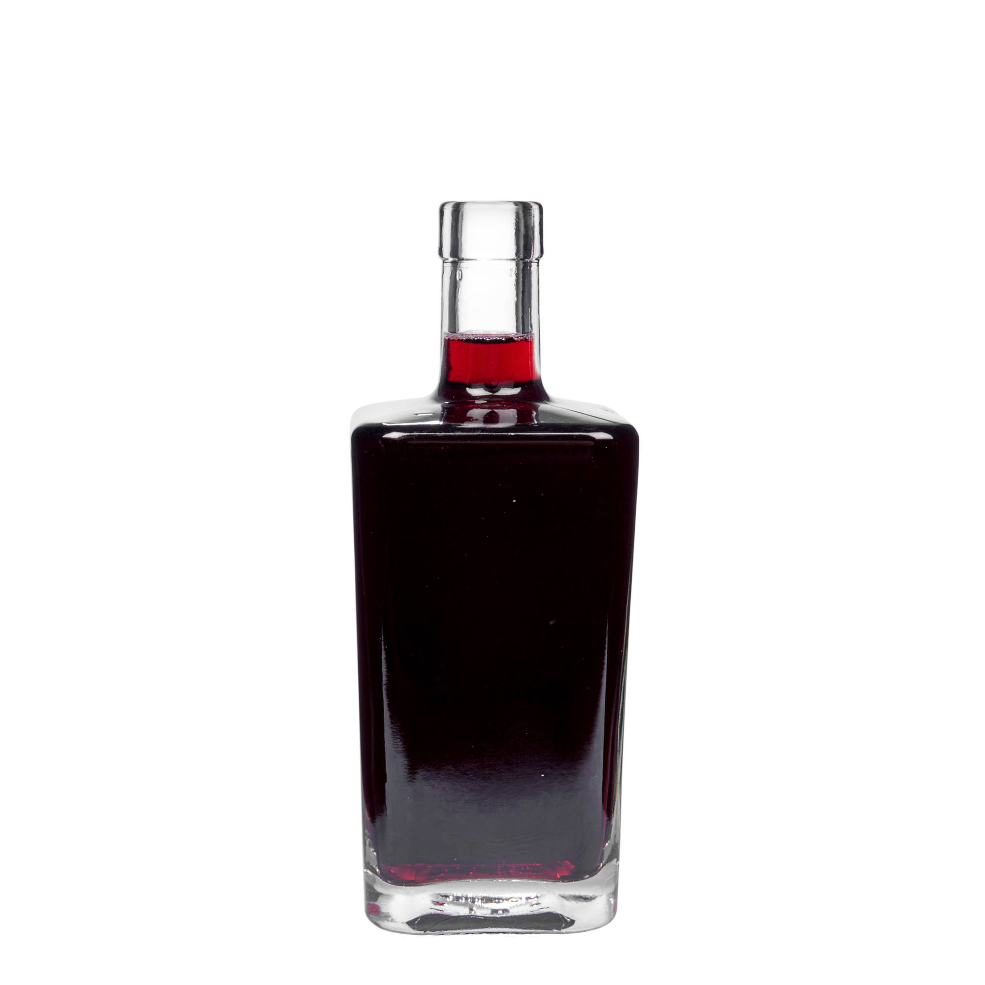 Bouteille en verre 500 ml « Noel », carrée, ouverture : bouchon en liège Bouteille en verre 500 ml « Noel », carrée, ouverture : bouchon en liège