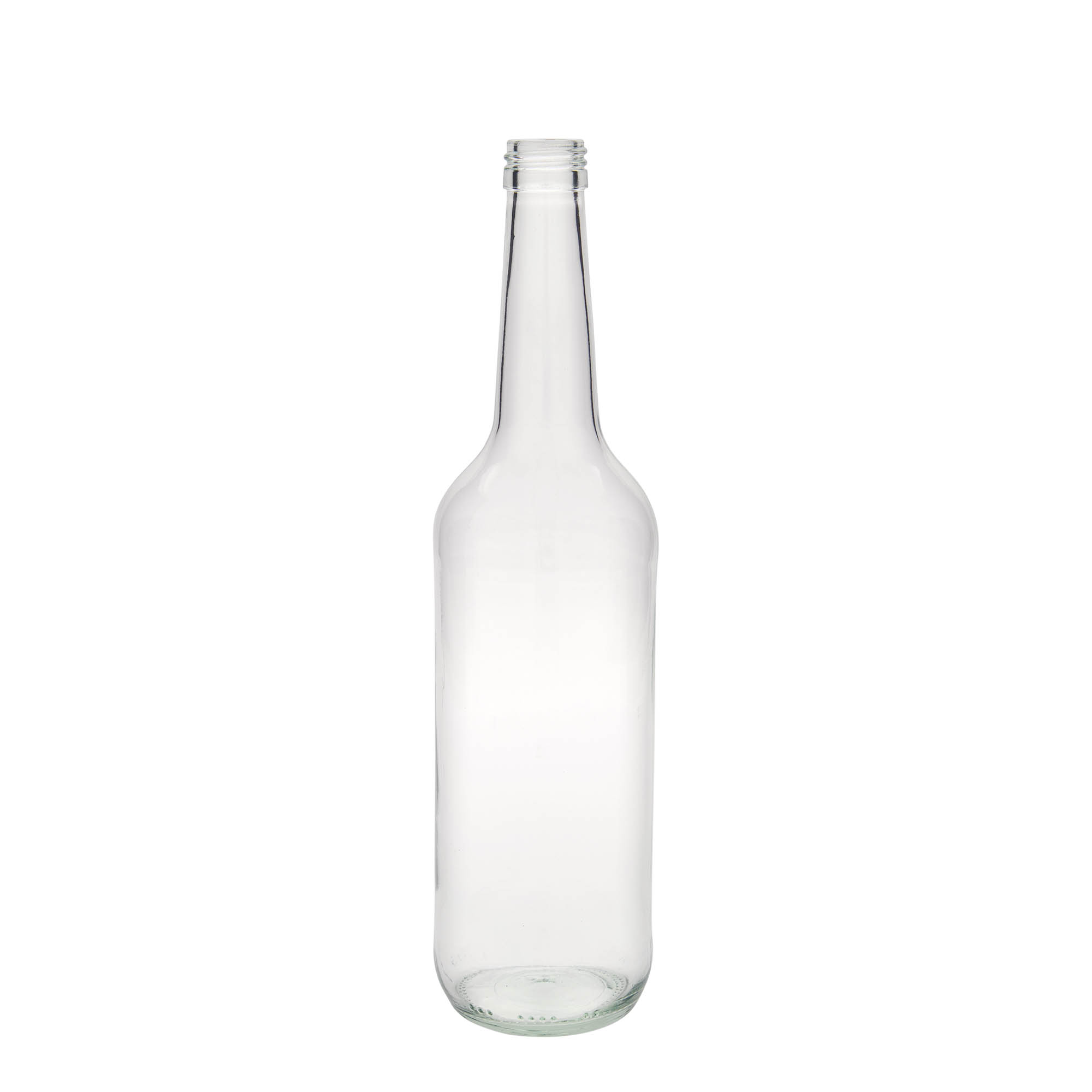 Bouteille en verre 700 ml à col droit, ouverture : PP 28 Bouteille en verre 700 ml à col droit, ouverture : PP 28