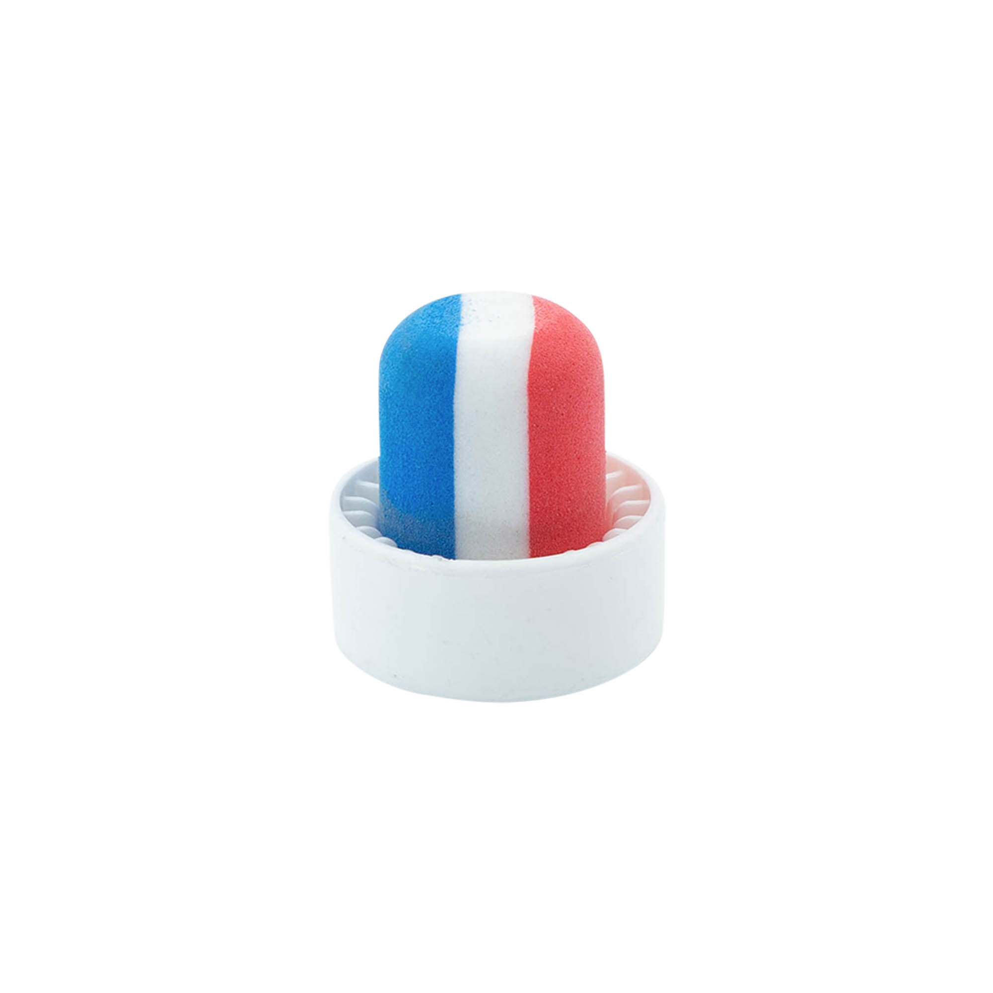 Bouchon à prise 19 mm 'France', plastique, multicolore, pour embouchure : liège Bouchon à prise 19 mm 'France', plastique, multicolore, pour embouchure : liège
