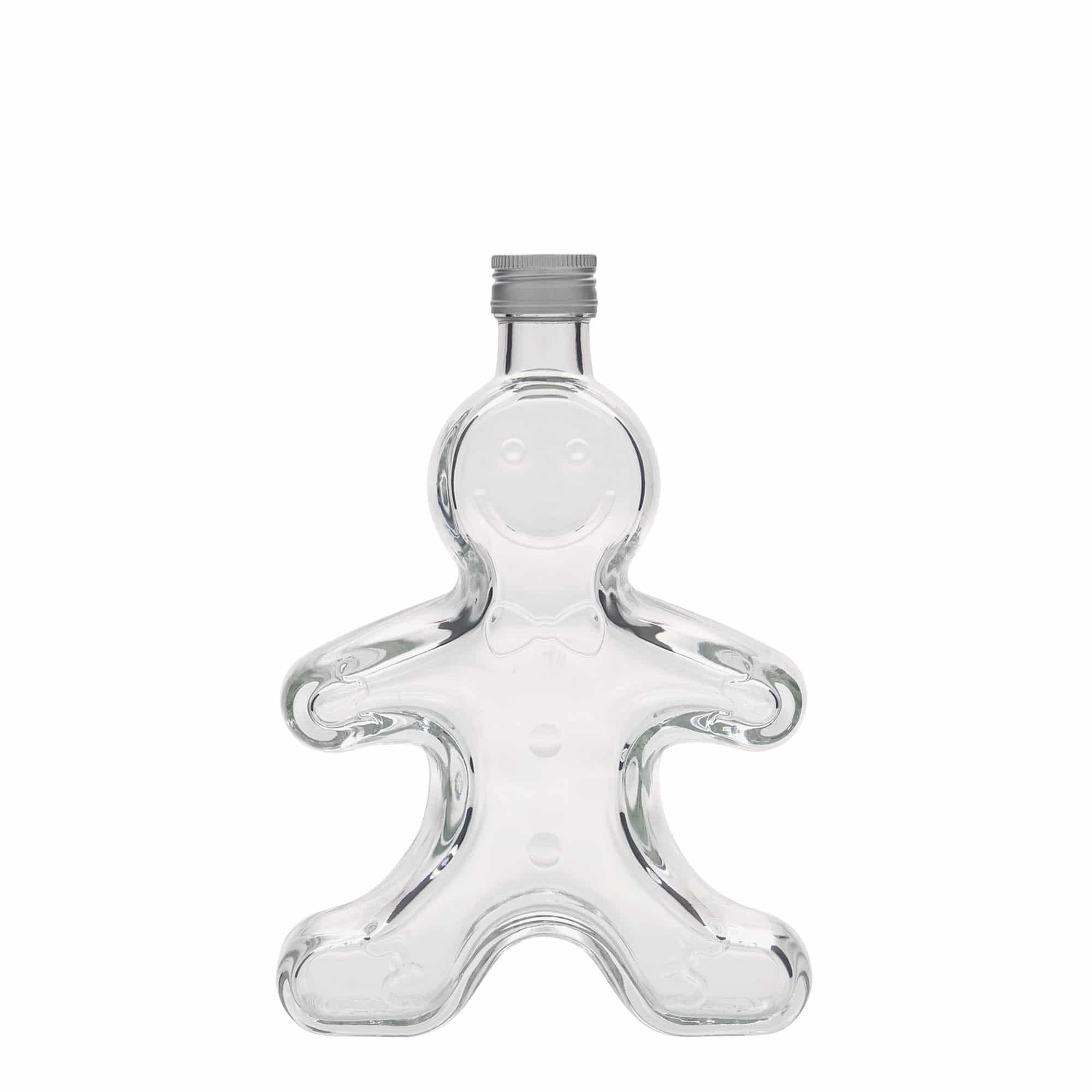 Bouteille en verre 250 ml « Bonhomme en pain d'épices », bouchage: PP 24
