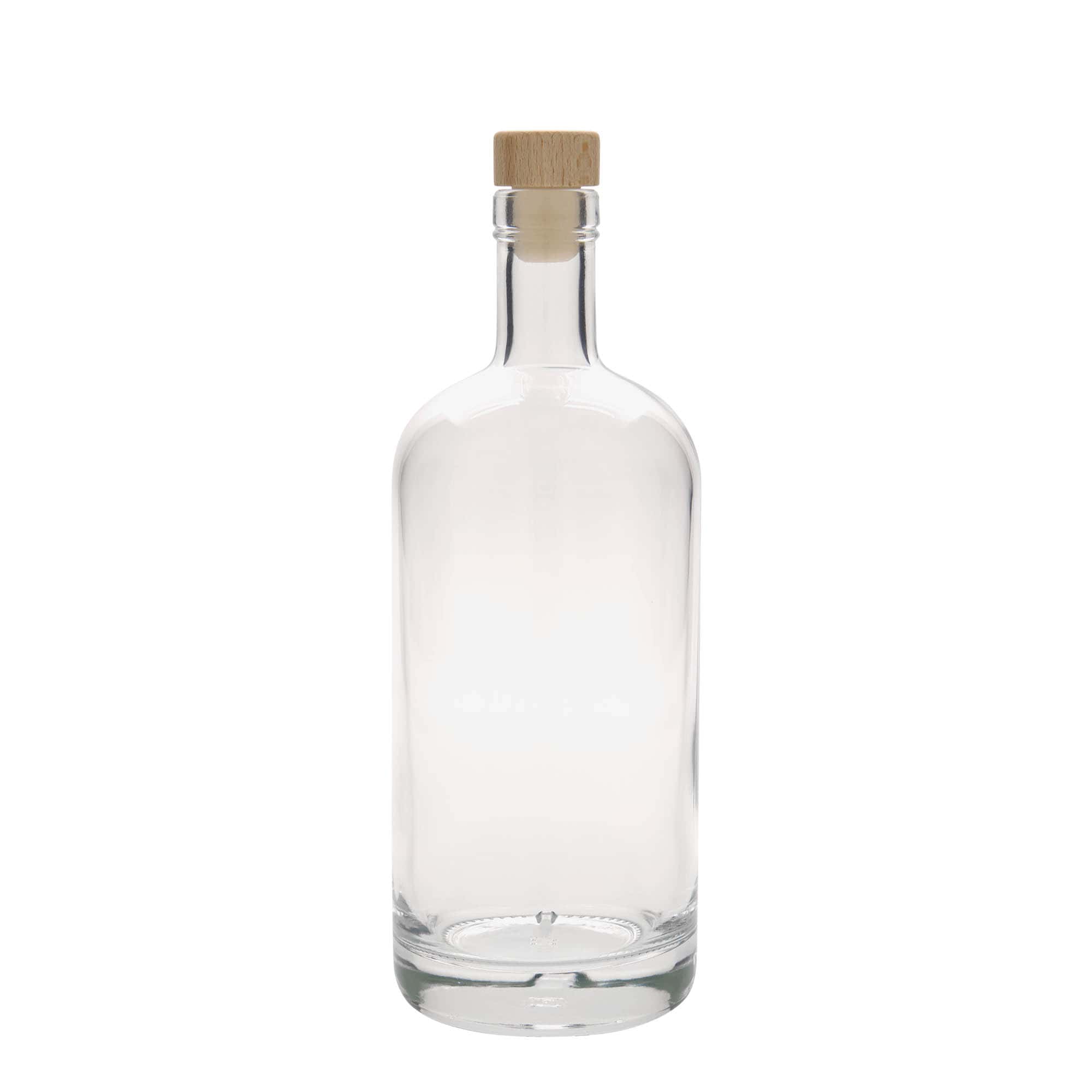 Bouteille en verre 700 ml 'Linea Uno', ouverture : bouchon en liège