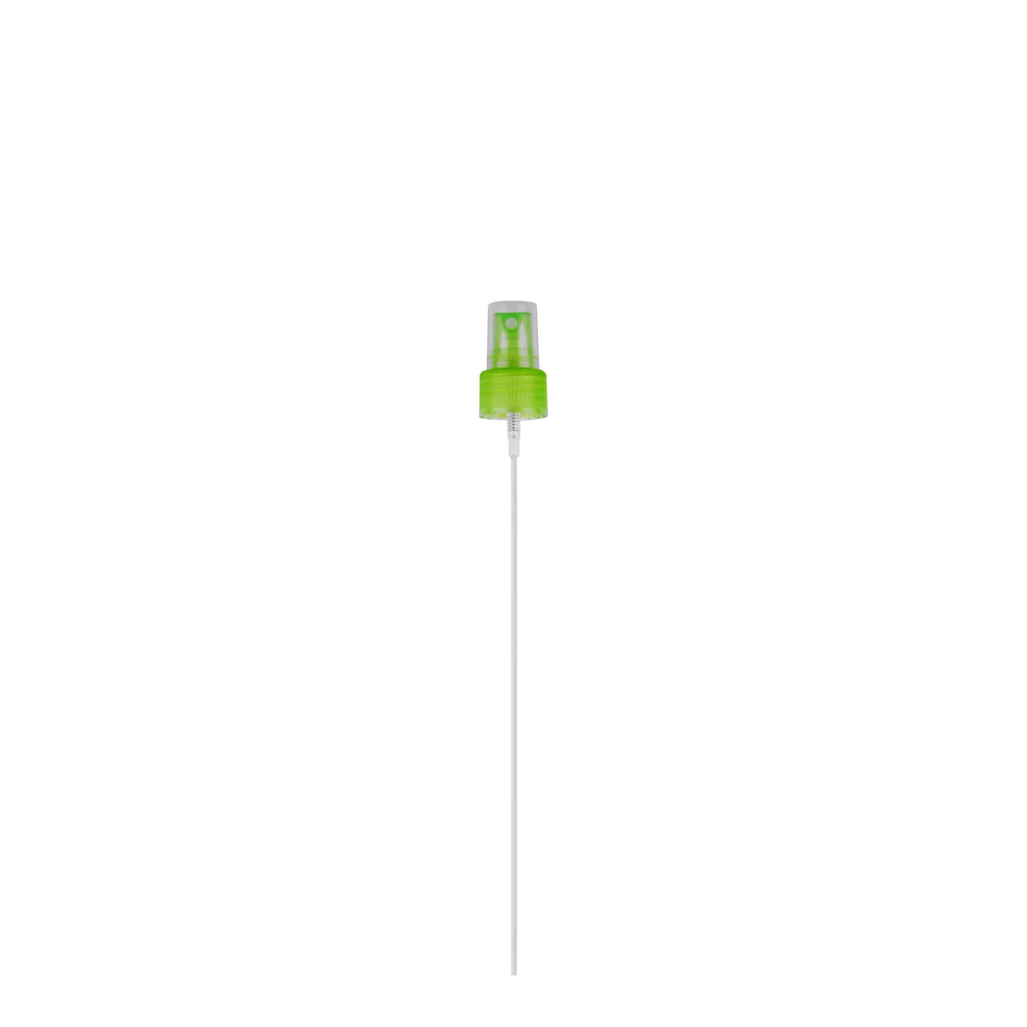 Bouchon à vis avec vaporisateur pulvérisateur, plastique PP, vert, pour ouverture : 24/410