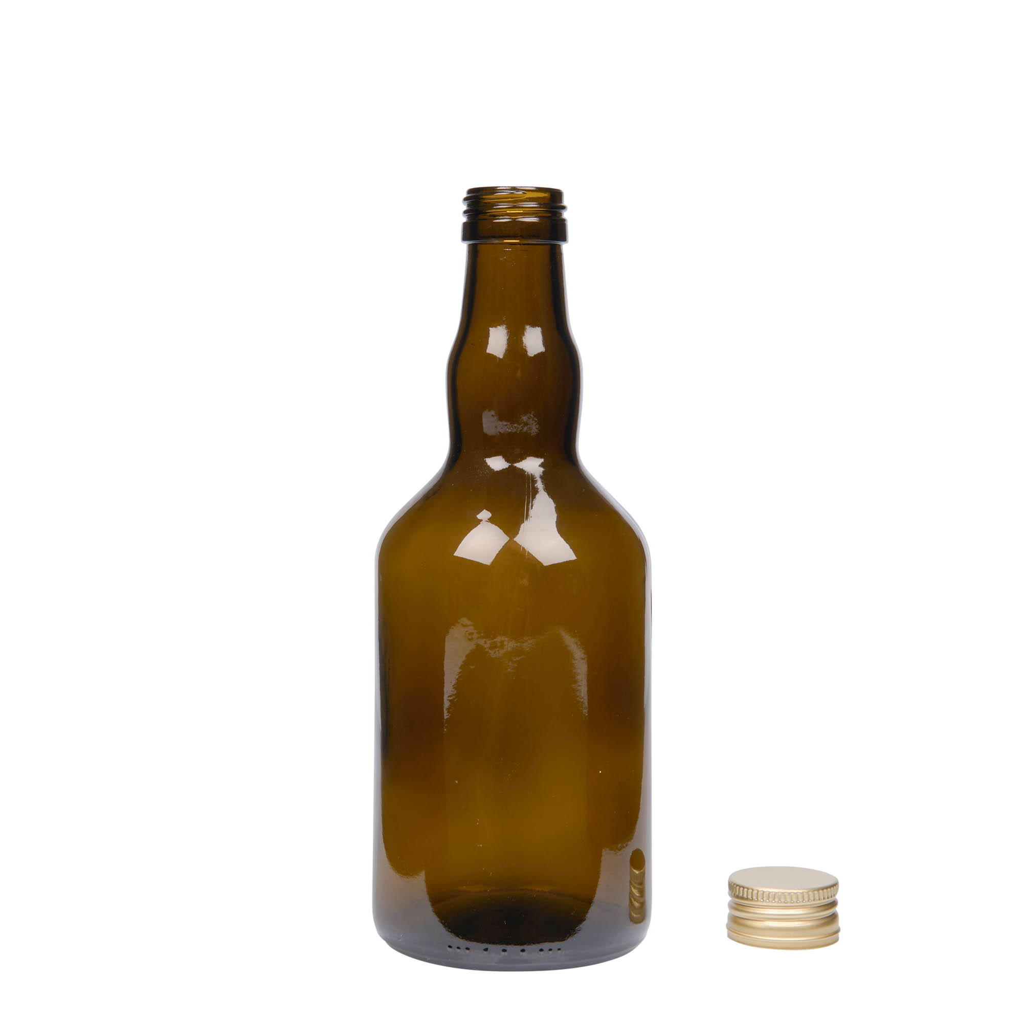 Bouteille en verre 500 ml 'Olona', vert antique, ouverture : PP 31,5