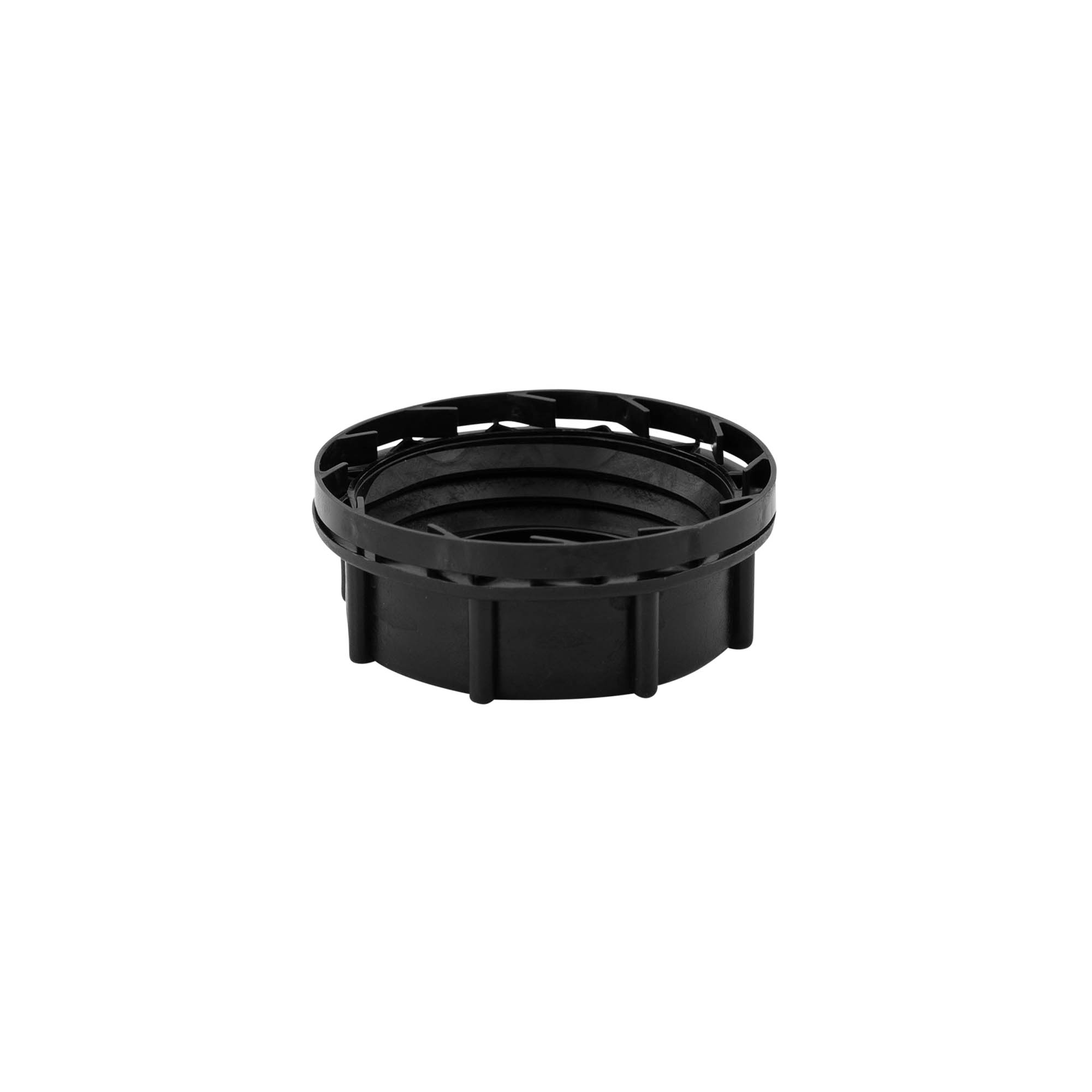 Bouchon à vis, plastique PP, noir, pour ouverture : ND55