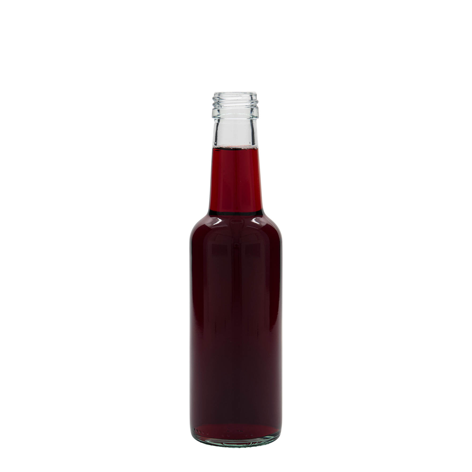 Bouteille en verre 250 ml à col droit, ouverture : PP 28