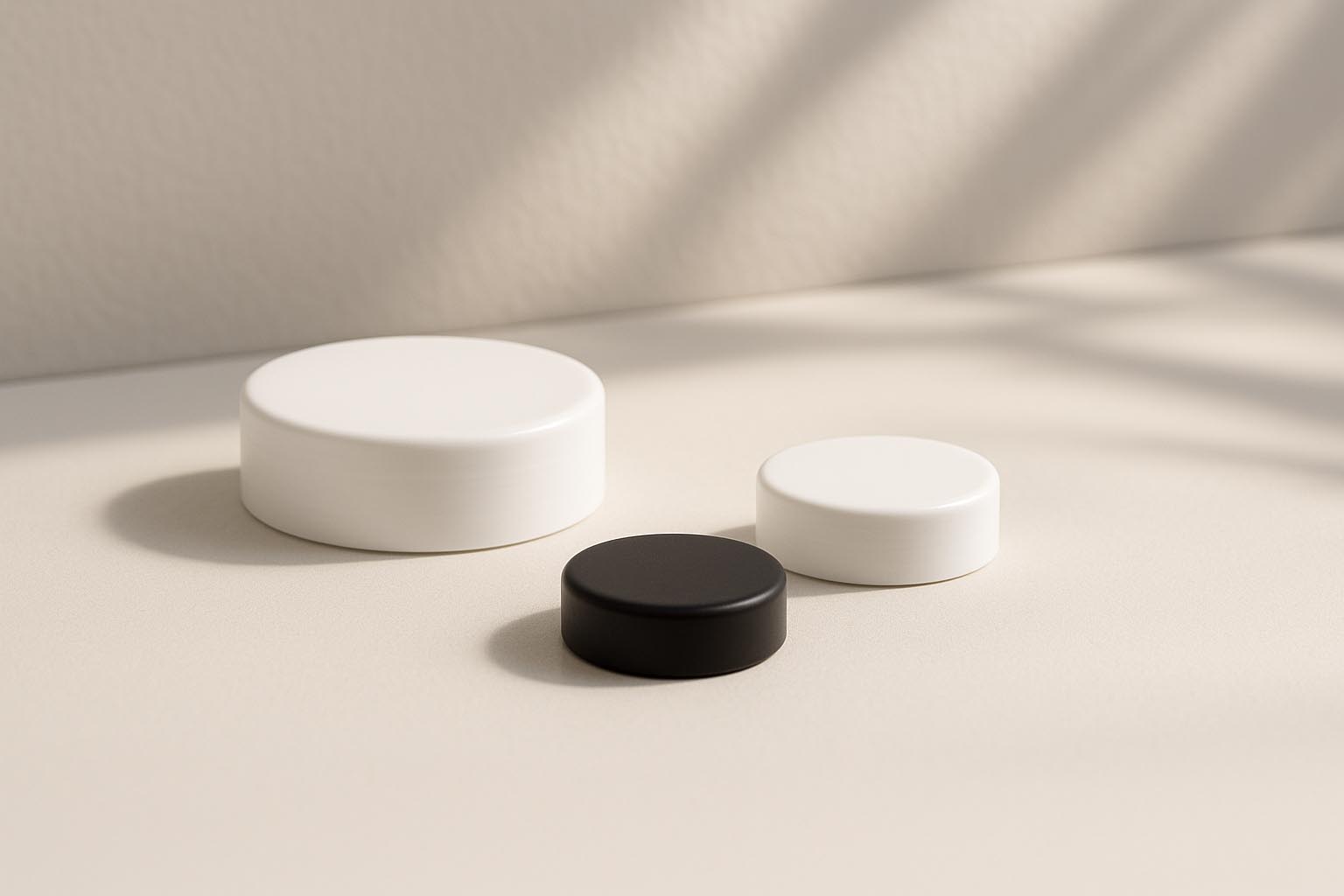 Bouchon à vis pour 50 ml 'Antonella', plastique PP, noir