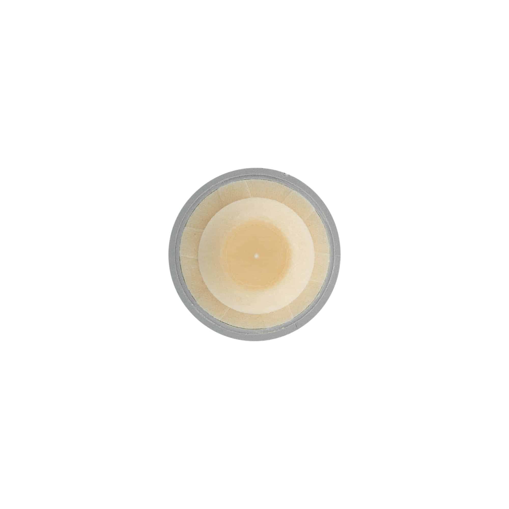 Bouchon à prise 19 mm, plastique, argenté, pour ouverture : liège