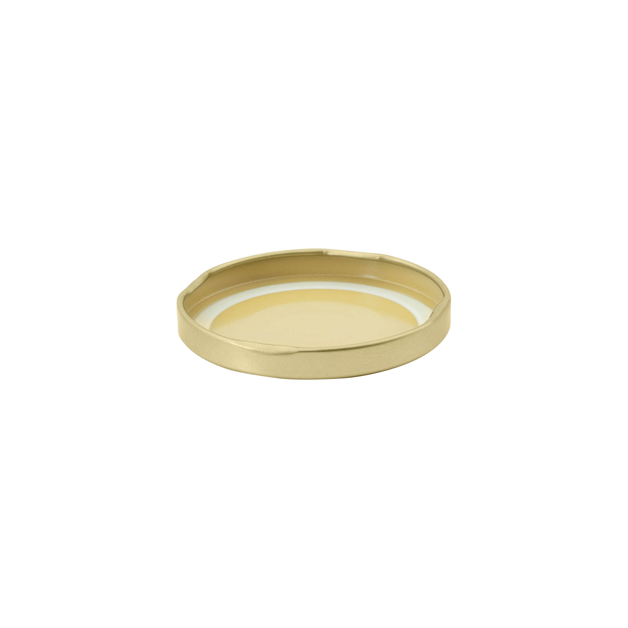 Bouchon à vis, tôle blanche, doré, pour ouverture : TO 66 Bouchon à vis, tôle blanche, doré, pour ouverture : TO 66