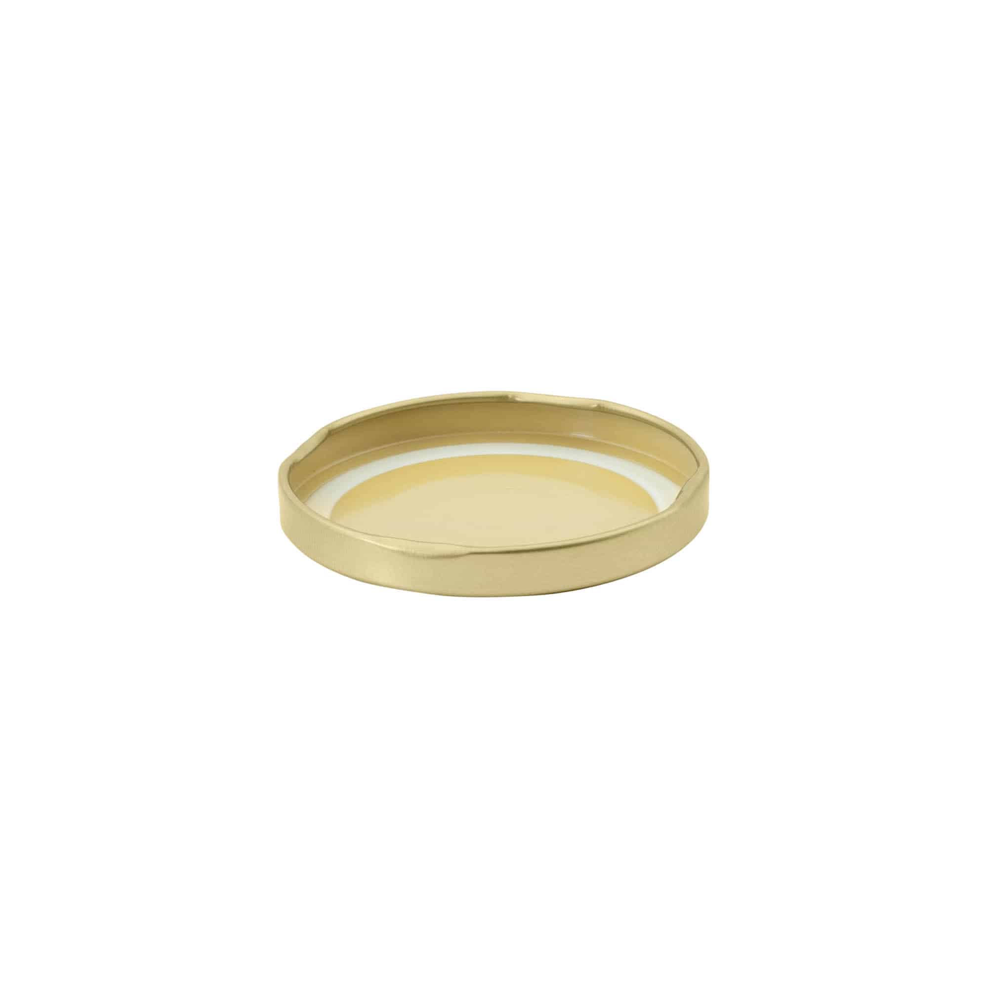 Bouchon à vis, tôle blanche, doré, pour ouverture : TO 66