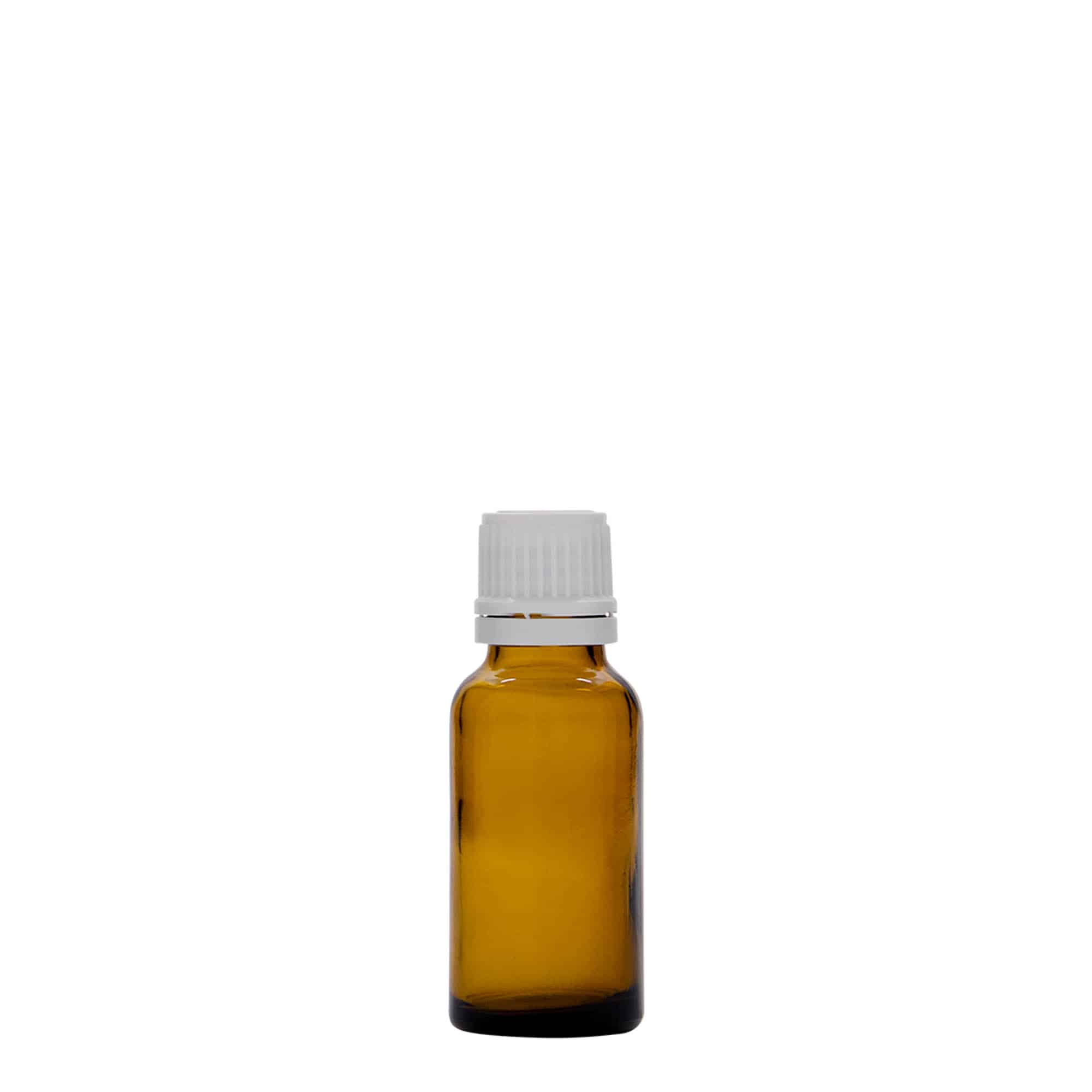 Flacon médical 20 ml, verre brun, ouverture : DIN 18
