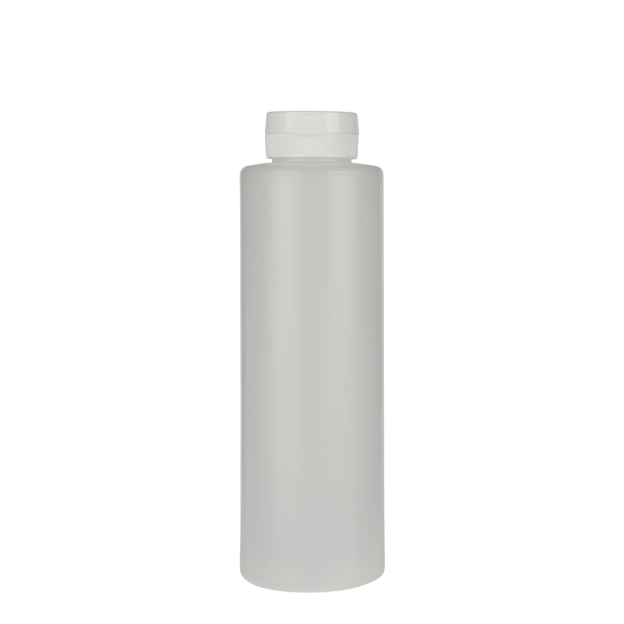 Bouteille à sauce 500 ml, plastique LDPE, naturel, ouverture : 38/400 Bouteille à sauce 500 ml, plastique LDPE, naturel, ouverture : 38/400