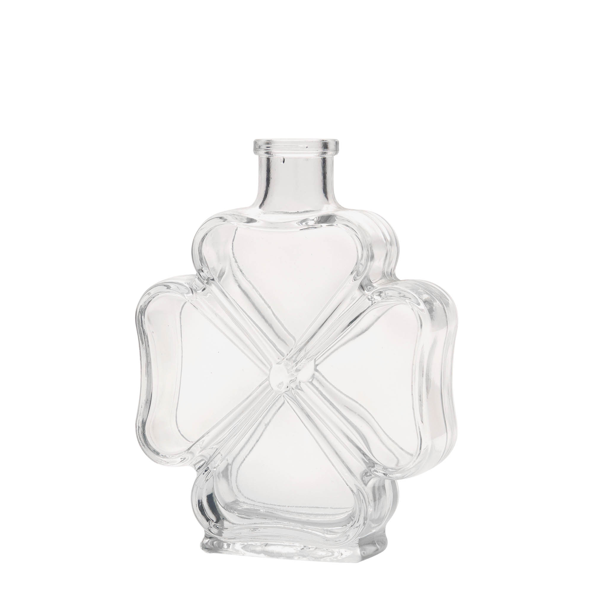 Flacon en verre de 200 ml « Trèfle », ouverture : bouchon en liège Flacon en verre de 200 ml « Trèfle », ouverture : bouchon en liège