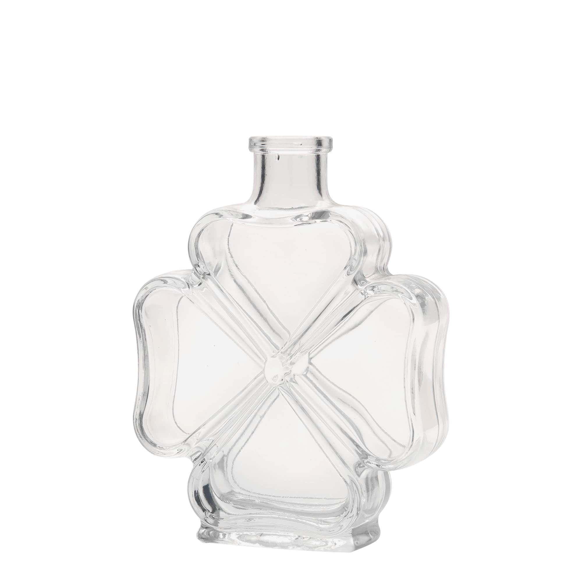 Flacon en verre de 200 ml « Trèfle », ouverture : bouchon en liège Flacon en verre de 200 ml « Trèfle », ouverture : bouchon en liège