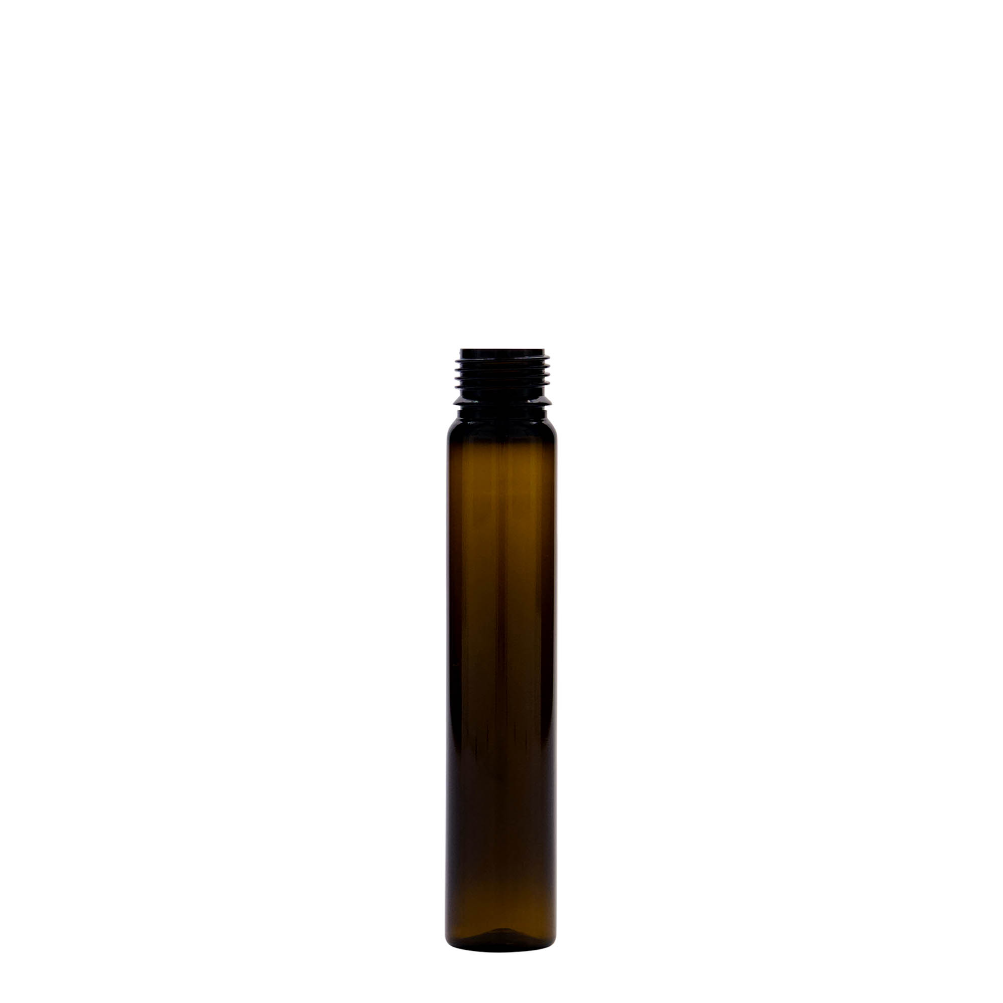 25 ml tube PET, plastique, brun, ouverture : bouchon à vis