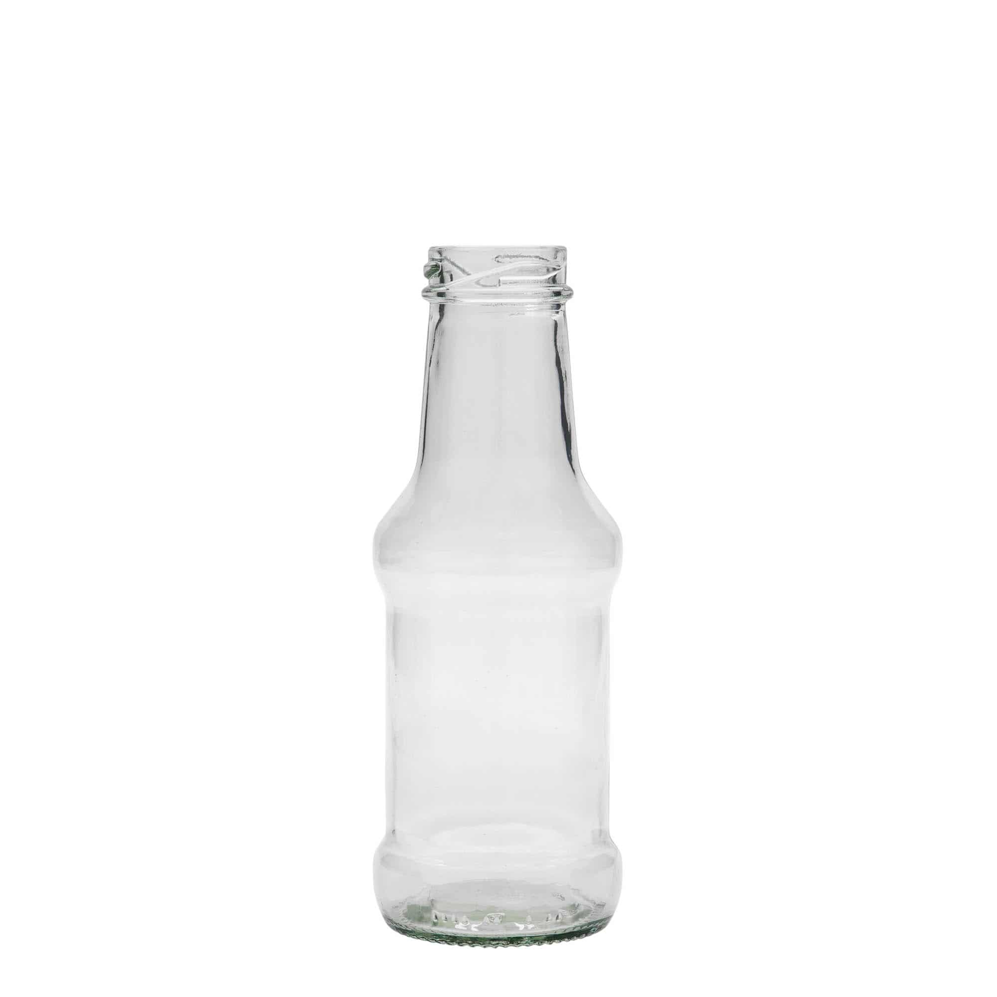 250 ml Bouteille de sauce, verre, ouverture : Twist-Off (TO 38) 250 ml Bouteille de sauce, verre, ouverture : Twist-Off (TO 38)