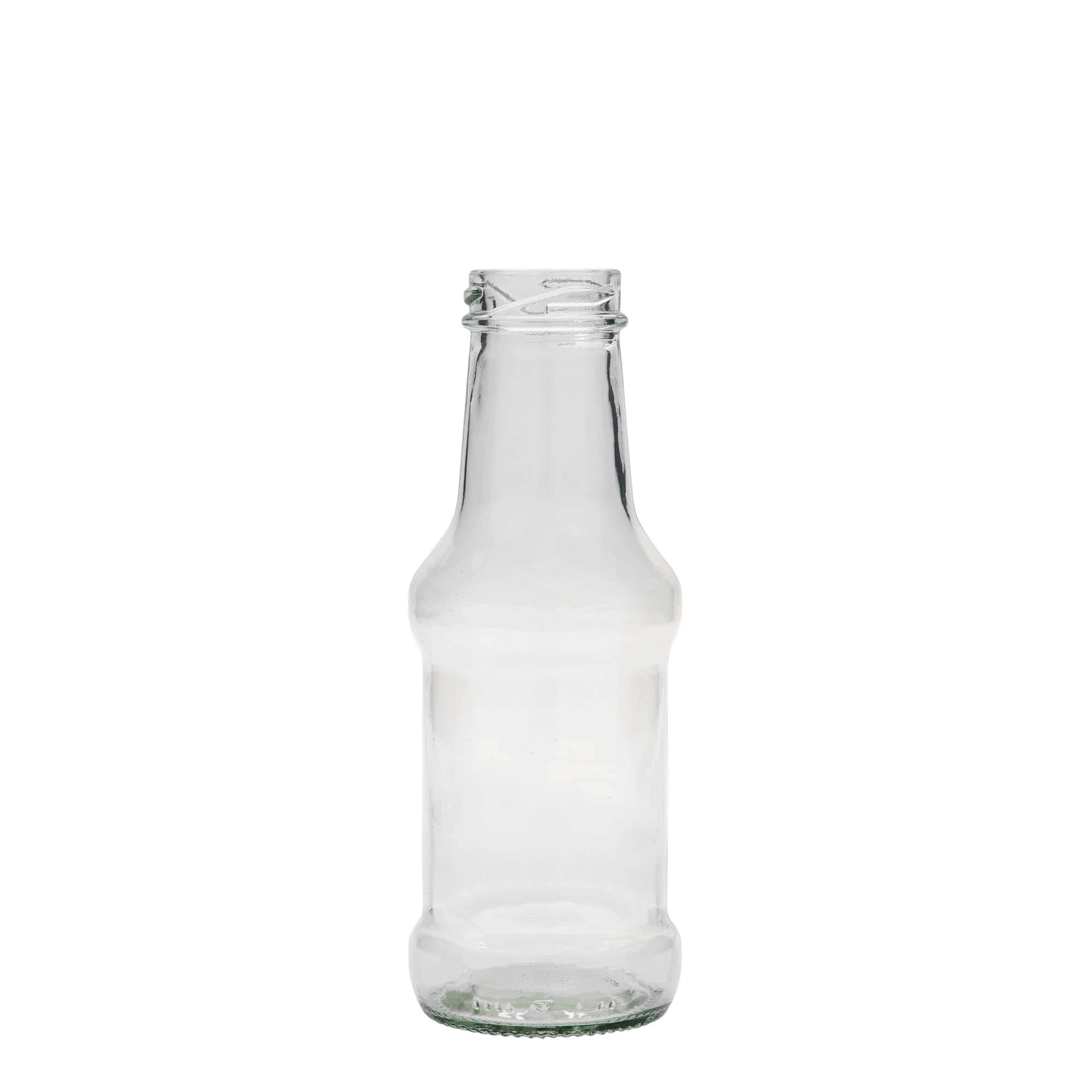 250 ml Bouteille de sauce, verre, ouverture : Twist-Off (TO 38) 250 ml Bouteille de sauce, verre, ouverture : Twist-Off (TO 38)