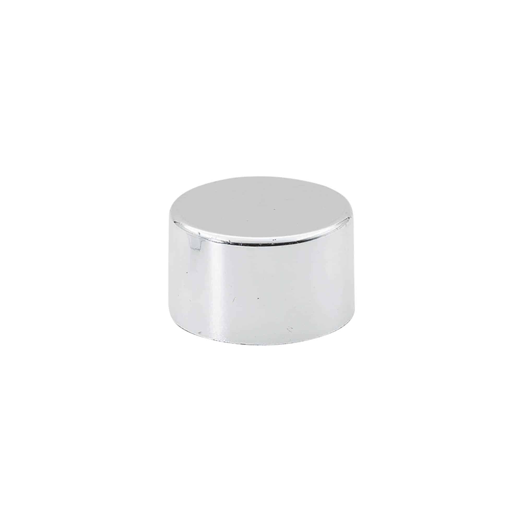 Bouchon à vis, métal-plastique, argenté, pour ouverture : PP 28