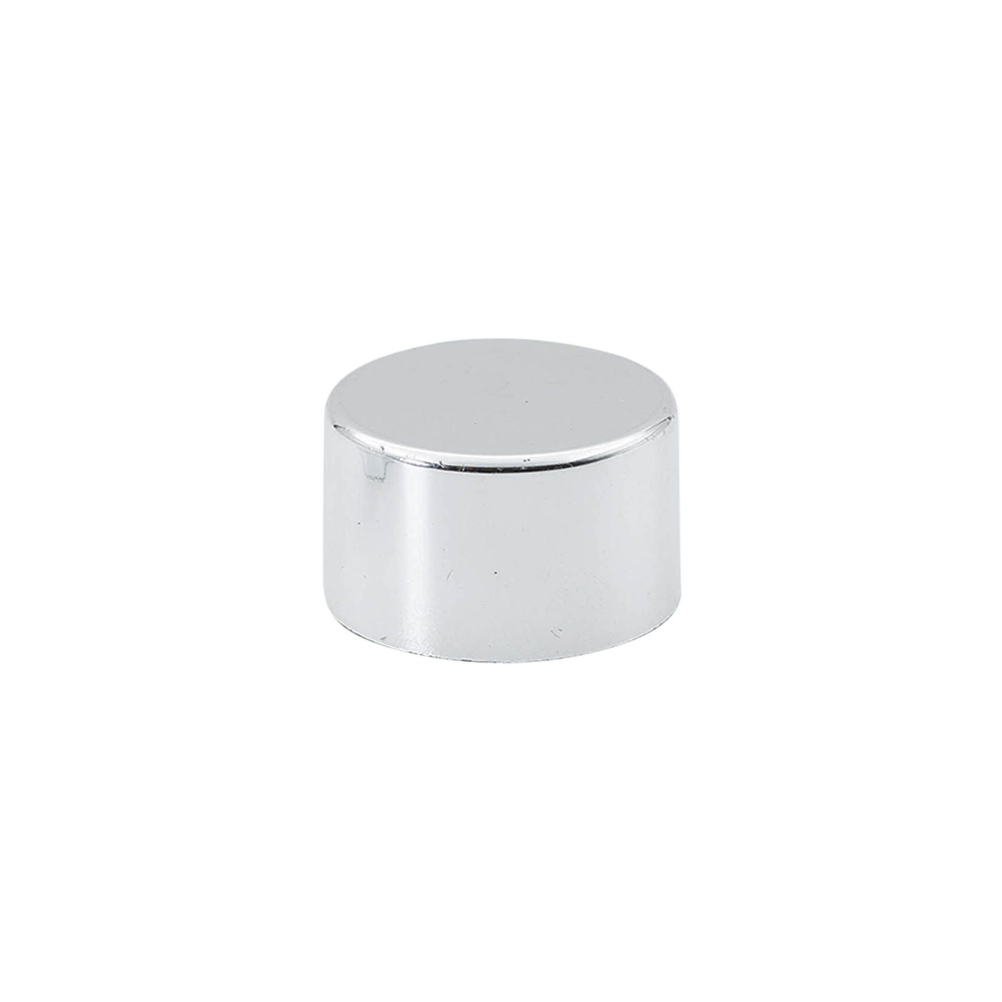 Bouchon à vis, métal-plastique, argenté, pour ouverture : PP 28
