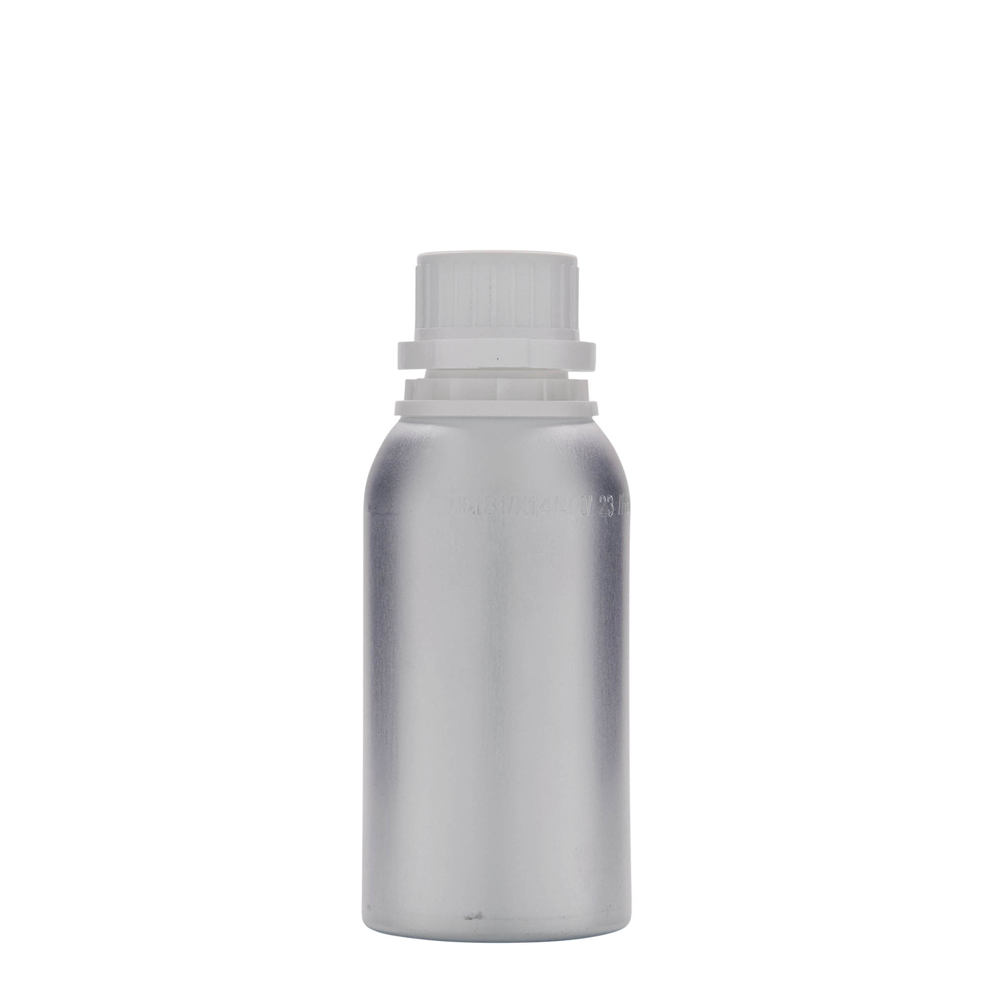 275 ml bouteille en aluminium, métal, argent, ouverture : DIN 32