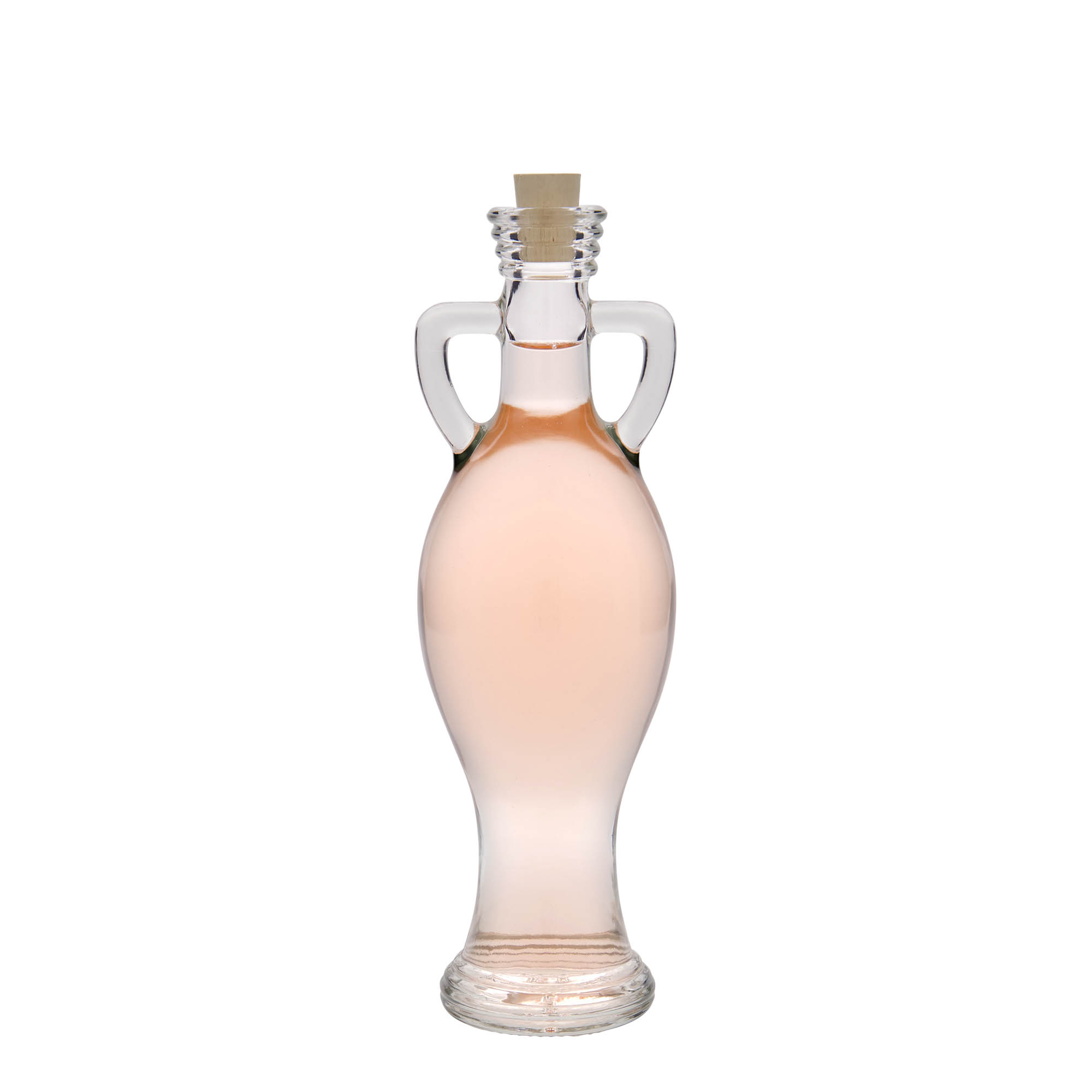 Flacon en verre 200 ml « Amphore », ouverture : bouchon en liège