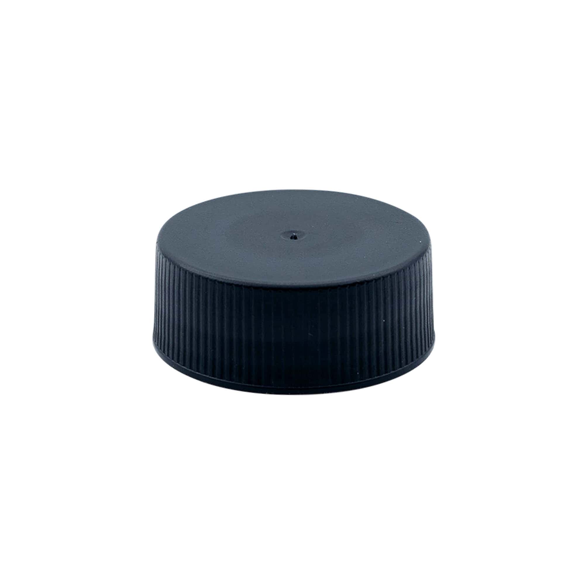 Bouchon à vis avec insert EPE, plastique PP, noir, pour ouverture : DIN 40
