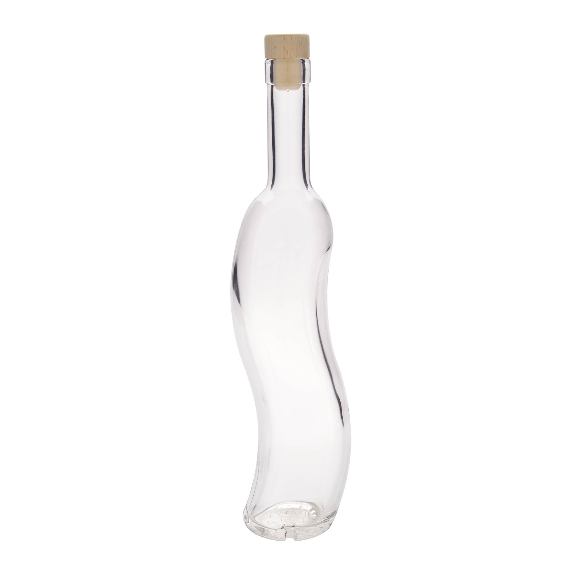 Bouteille en verre 500 ml 'La-Ola', demi-ronde, ouverture : liège Bouteille en verre 500 ml 'La-Ola', demi-ronde, ouverture : liège