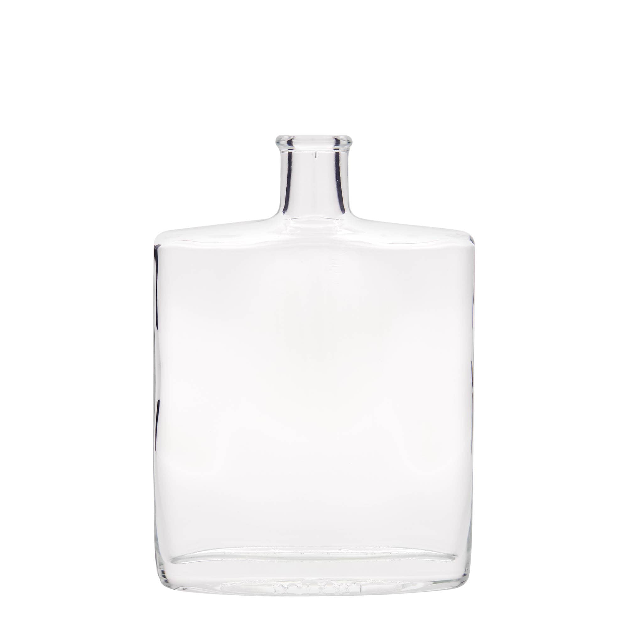 Bouteille en verre 500 ml « Zorbas », ovale, ouverture : bouchon en liège