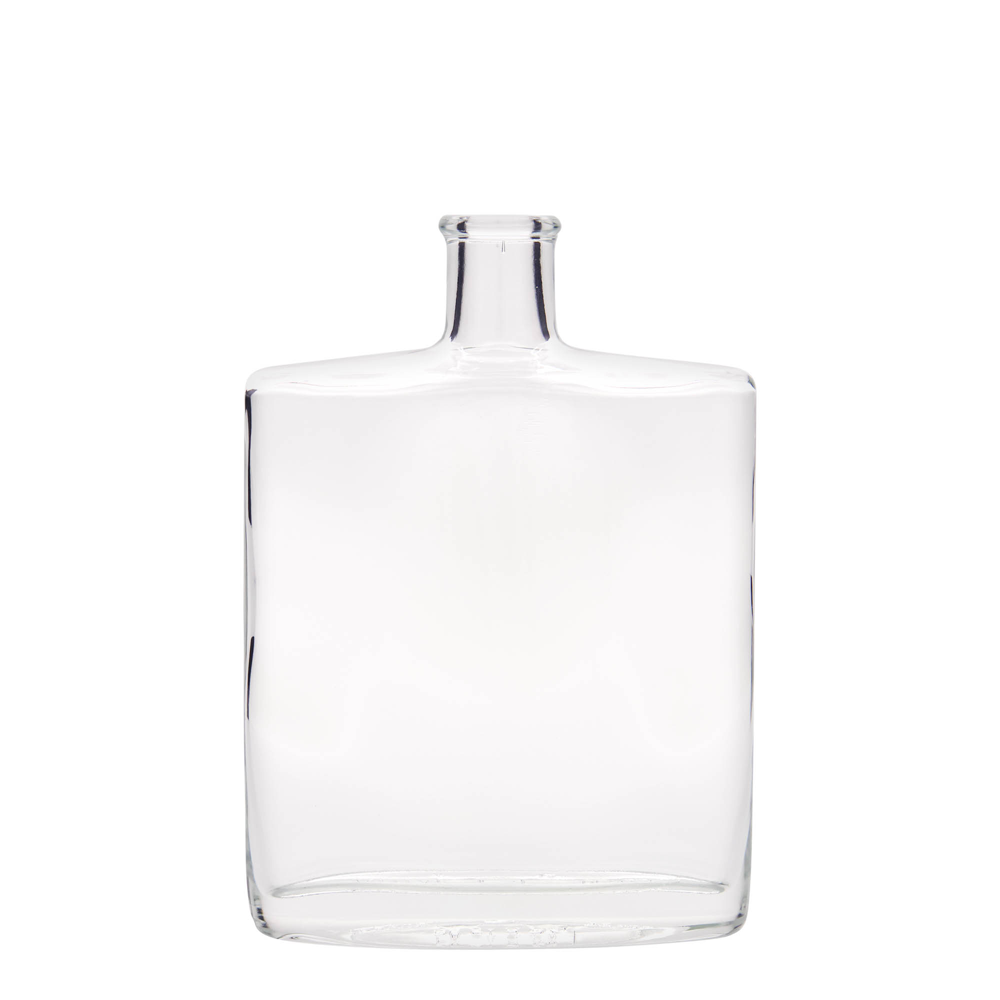 Bouteille en verre 500 ml « Zorbas », ovale, ouverture : bouchon en liège