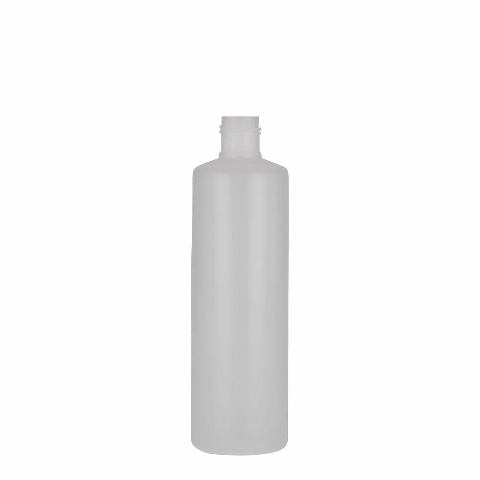 250 ml bouteille ronde, plastique PE, naturel, ouverture : bouchon à vis
