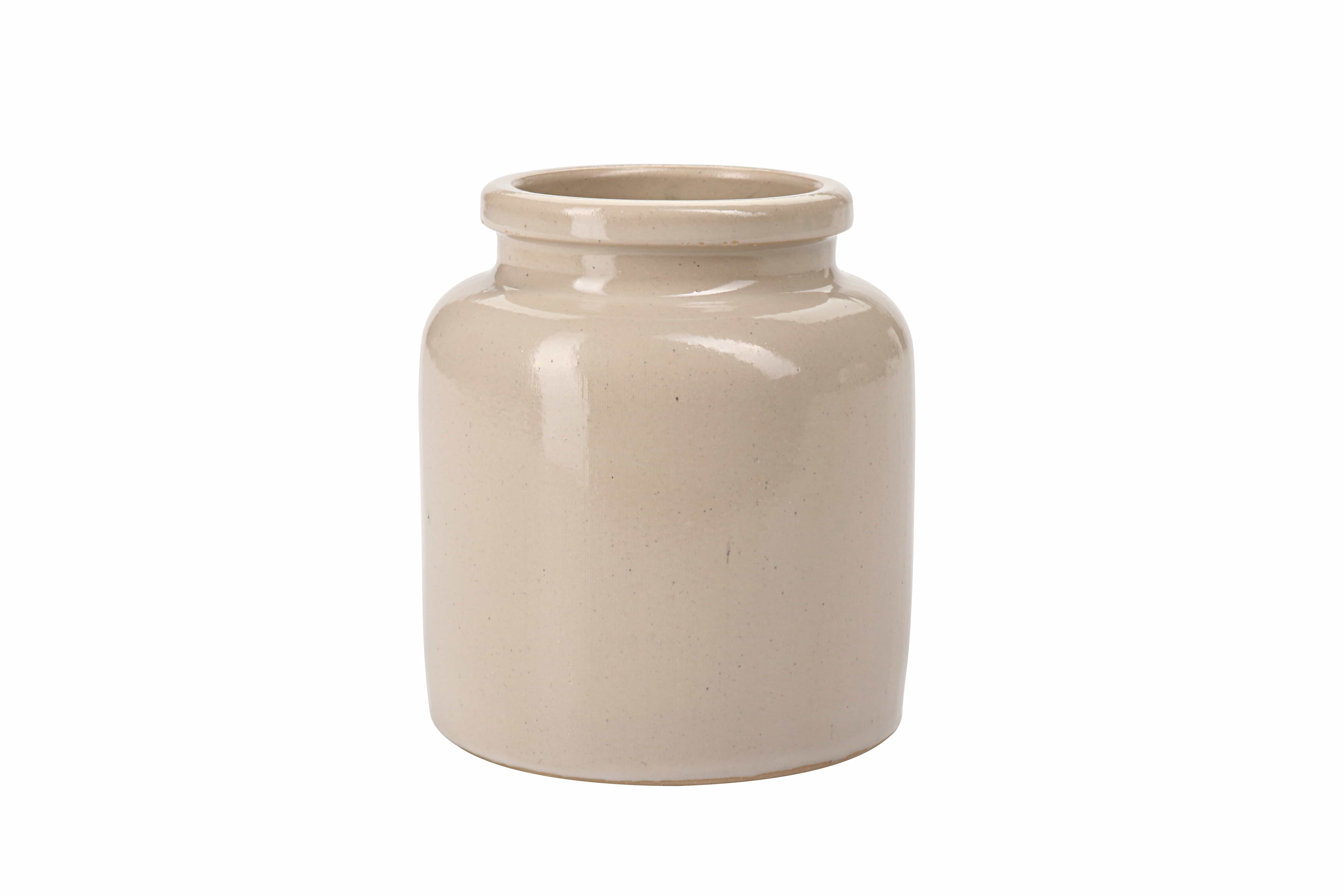 Pot en grès 270 ml, céramique, beige, ouverture : couvercle à emboîtement