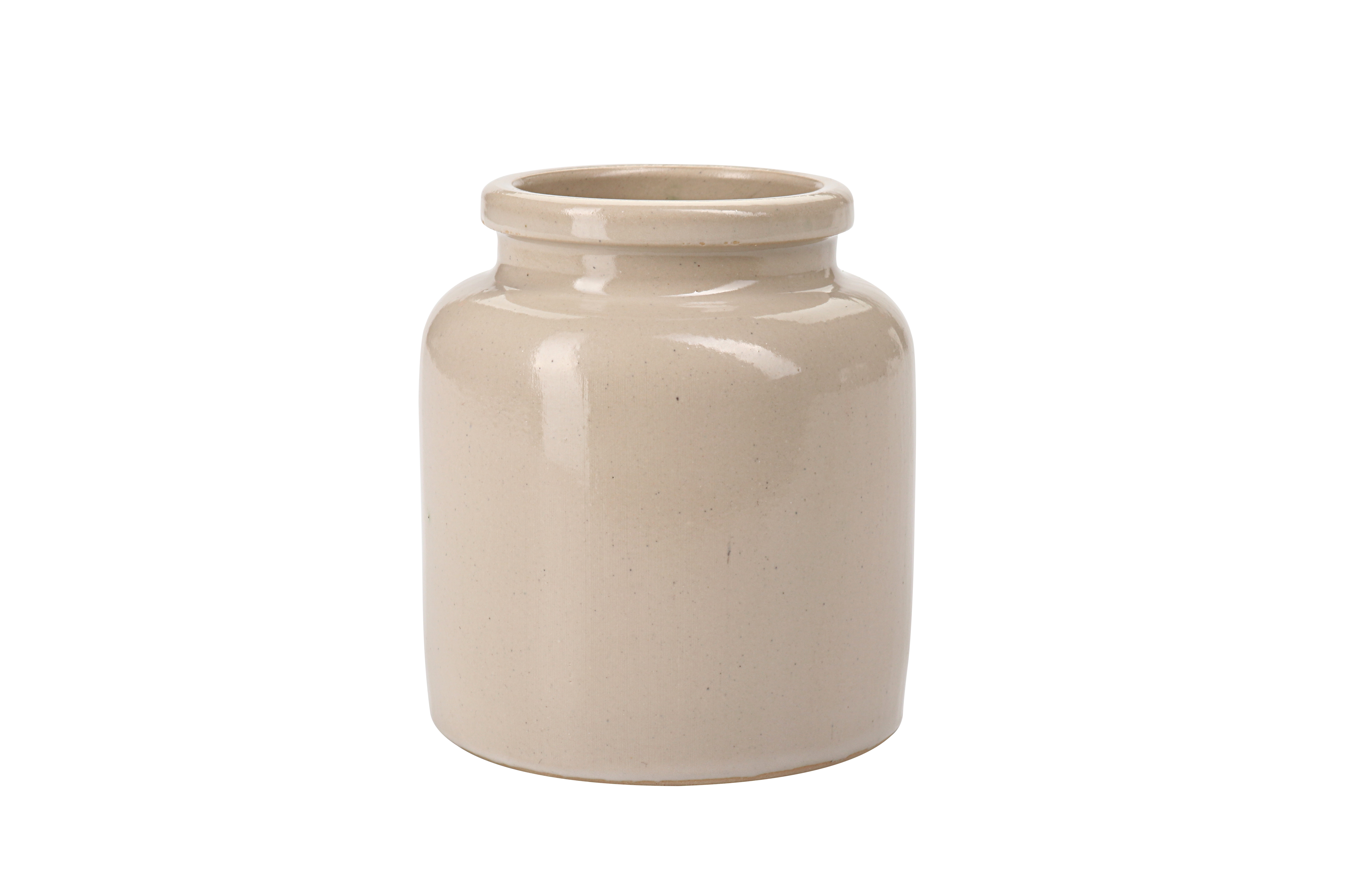 Pot en grès 270 ml, céramique, beige, ouverture : couvercle à emboîtement Pot en grès 270 ml, céramique, beige, ouverture : couvercle à emboîtement