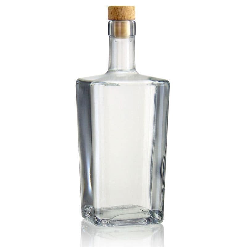 Bouteille en verre 500 ml 'Noël', carrée, bouchage: bouchon