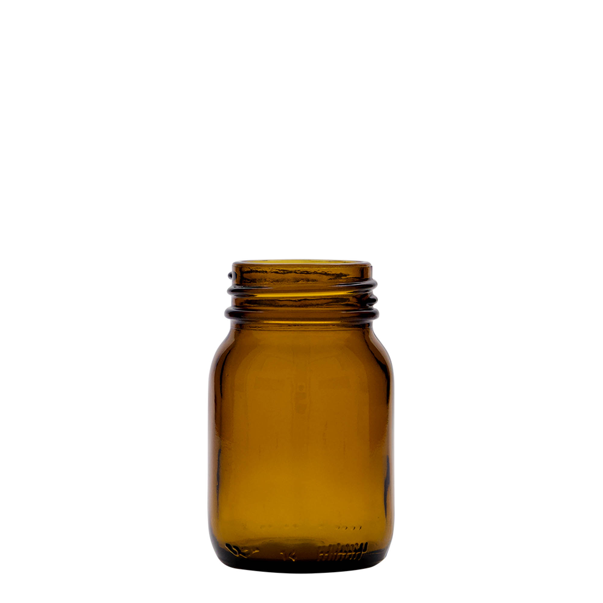 75 ml flacon à col large, brun, ouverture : DIN 40