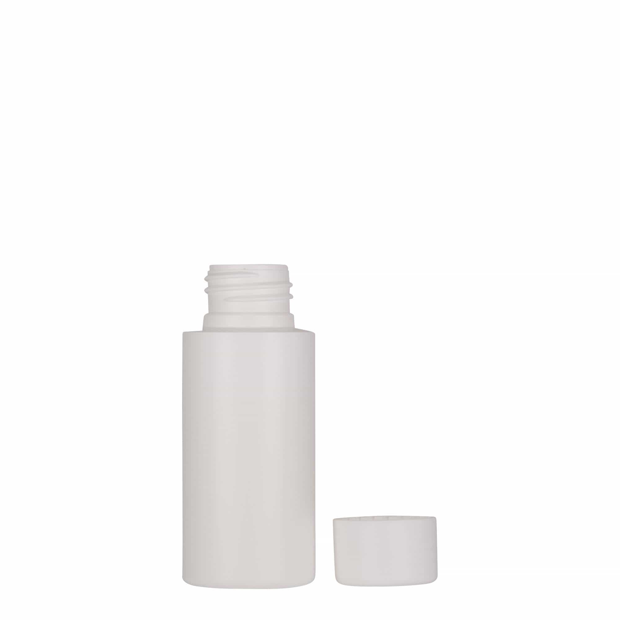 Flacon en plastique de 50 ml 'Pipe', PEHD vert, blanc, embouchure : 24/410