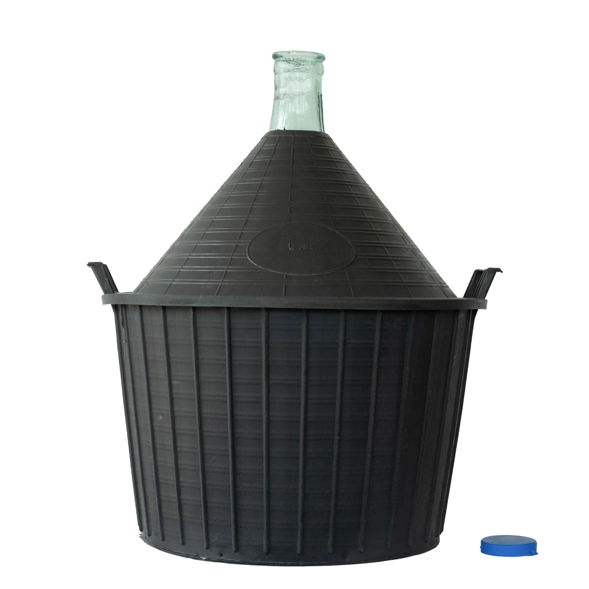54 l bouteille ballon à col étroit, verre, ouverture : couvercle emboîtant