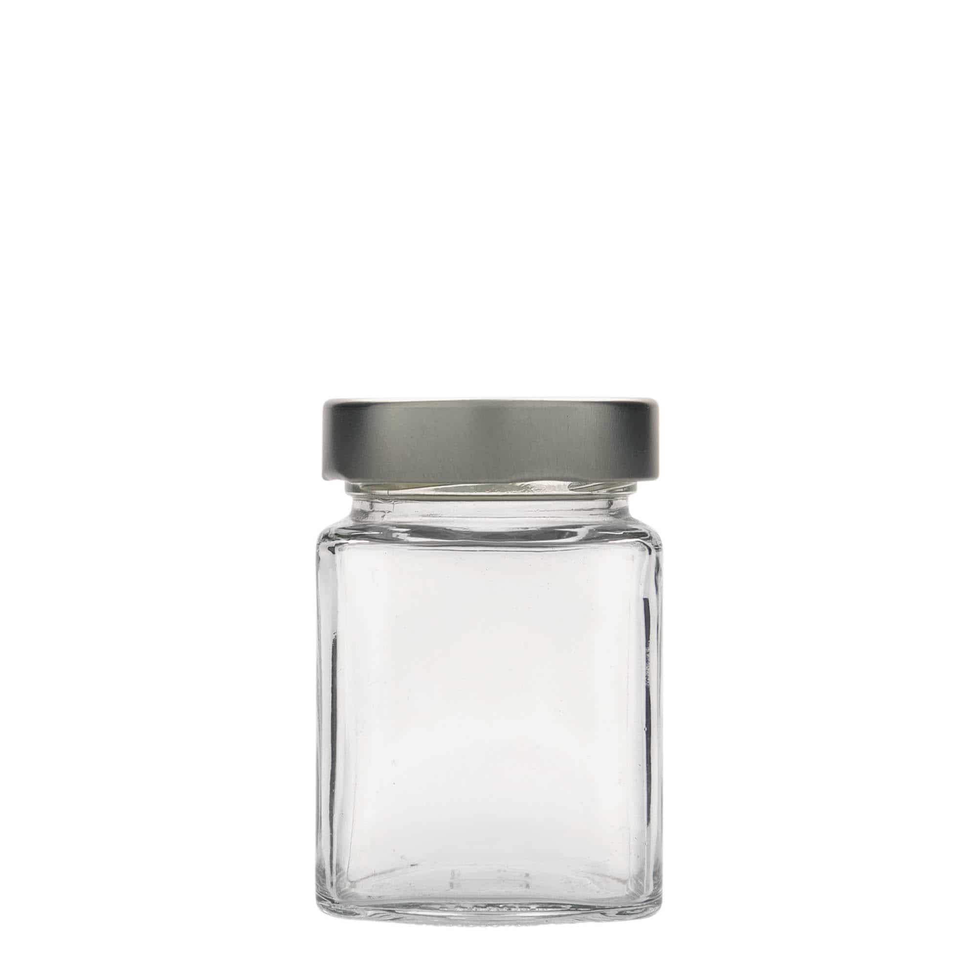 Bocal carré 212 ml 'Funny', bouchage: Deep-Twist-Off (DTO 58)