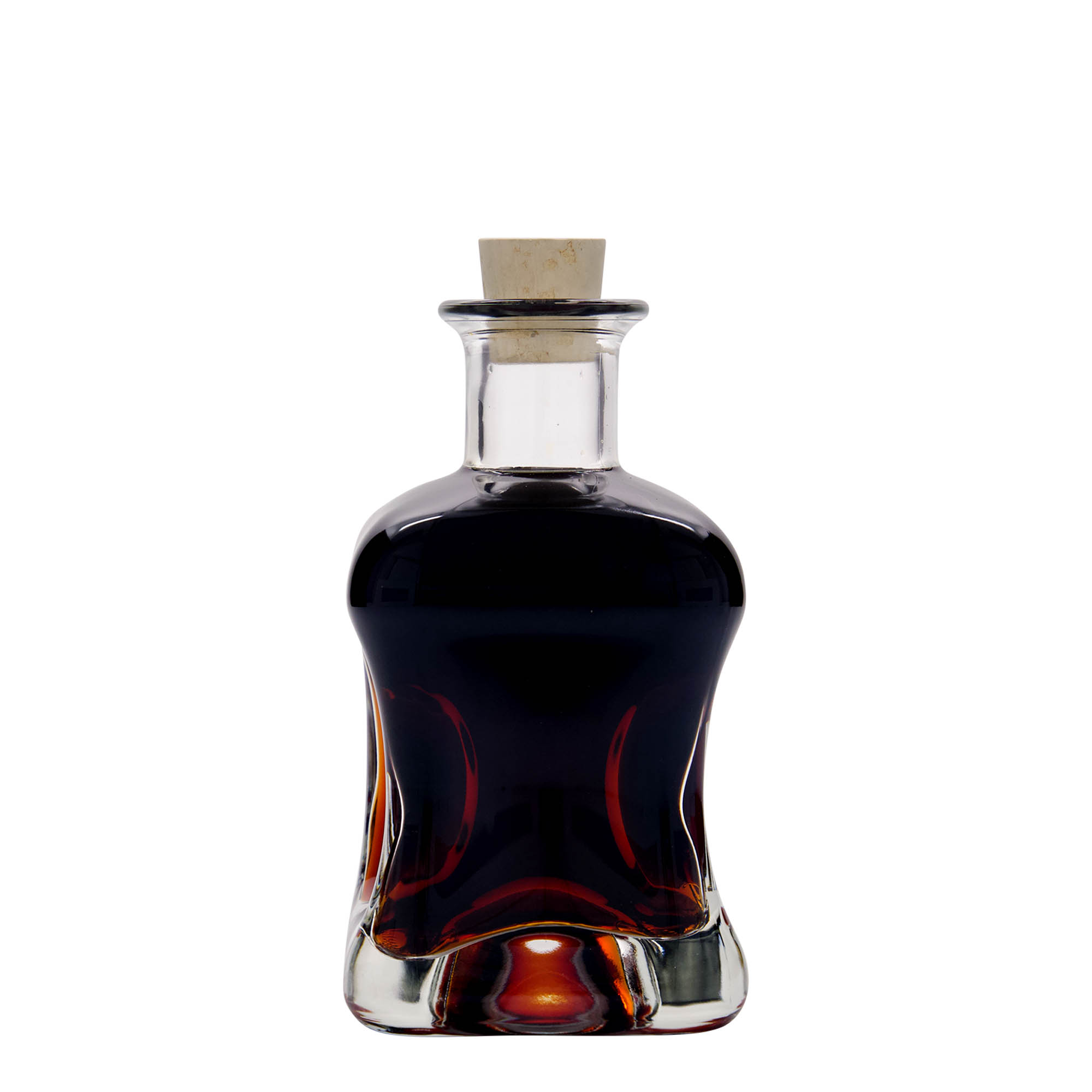 Bouteille en verre 350 ml 'Dublin', carrée, ouverture : bouchon en liège